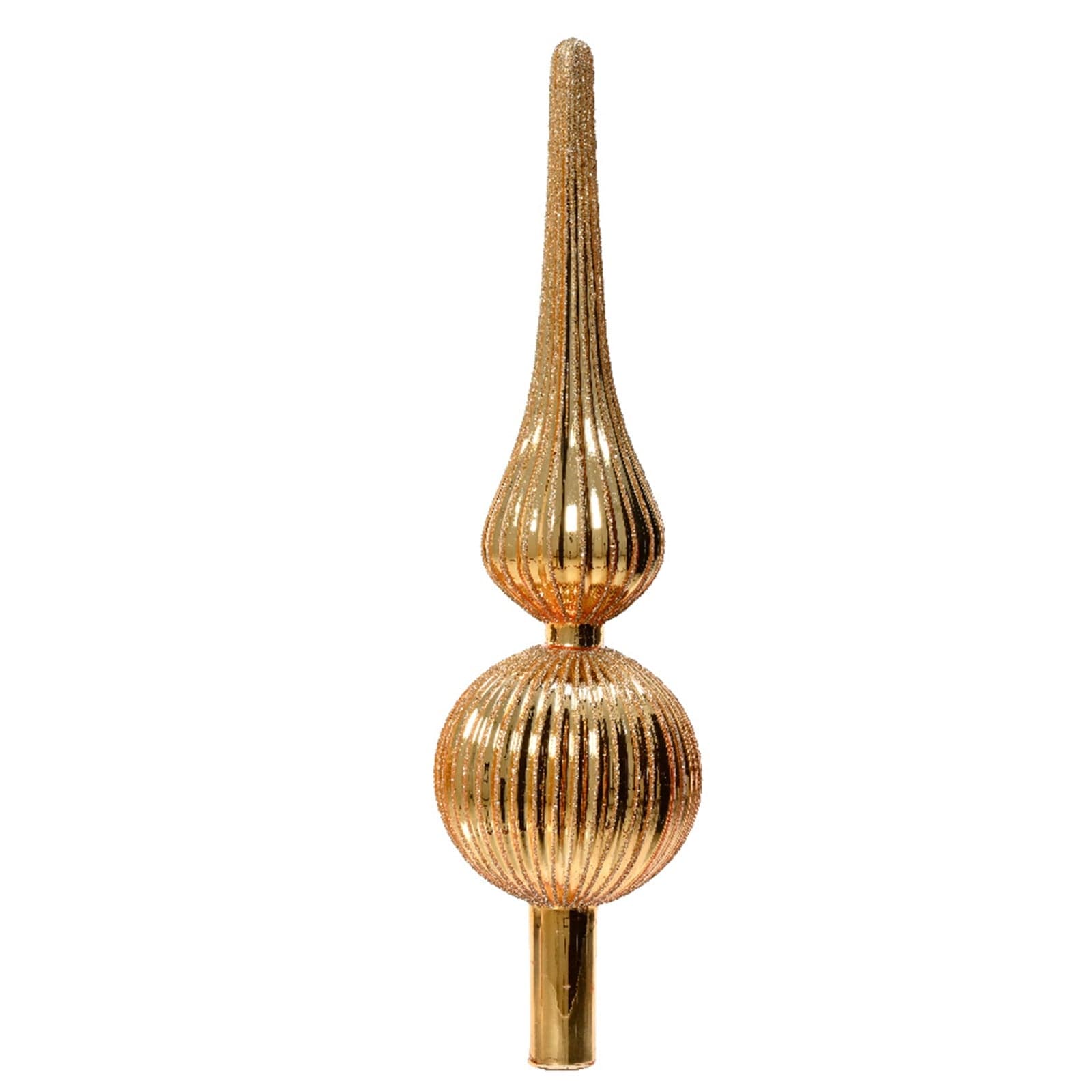 Puntale per albero di Natale con sfere in vetro perla decorazione e addobbo da 31 cm - 3
