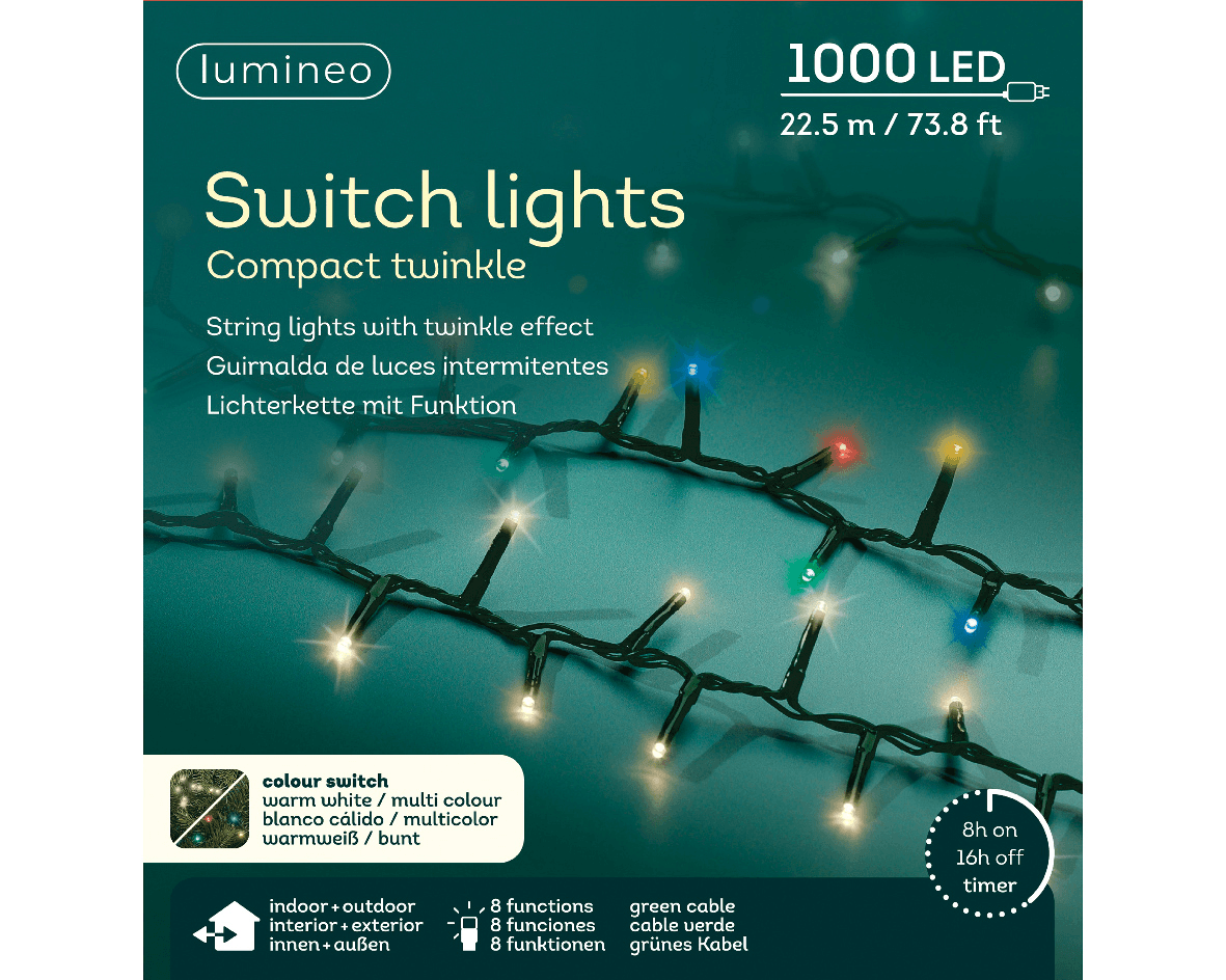 Luci compatte a LED 8 Interruttore funzione Luce all'aperto RGB - 3