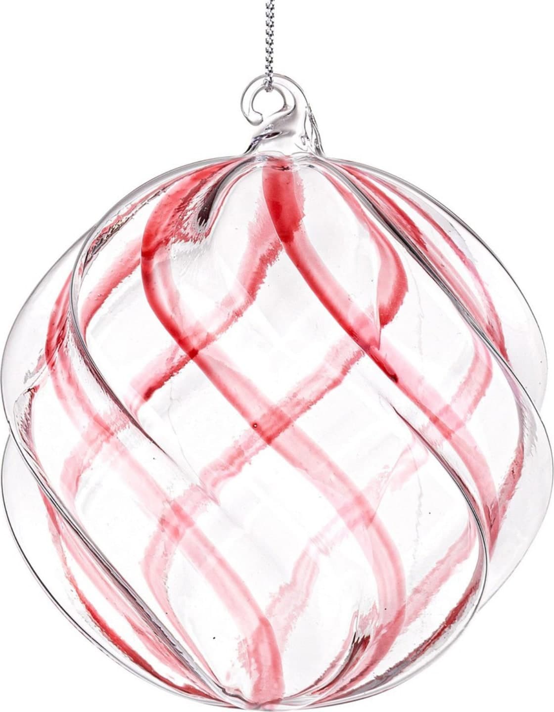 Palline q.8 per albero di Natale, sfera trasparente in vetro - 2
