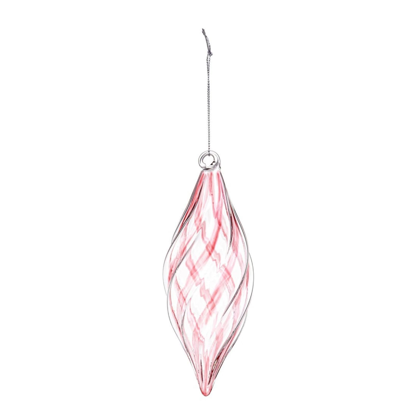Pendaglio q.6 goccia per albero di Natale in vetro - 2
