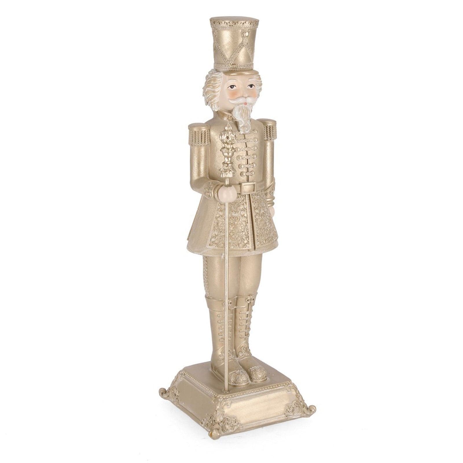 Statuetta decorativa in poliresina Soldatino schiaccianoci "Edwyn" natalizio h 42 cm - 2