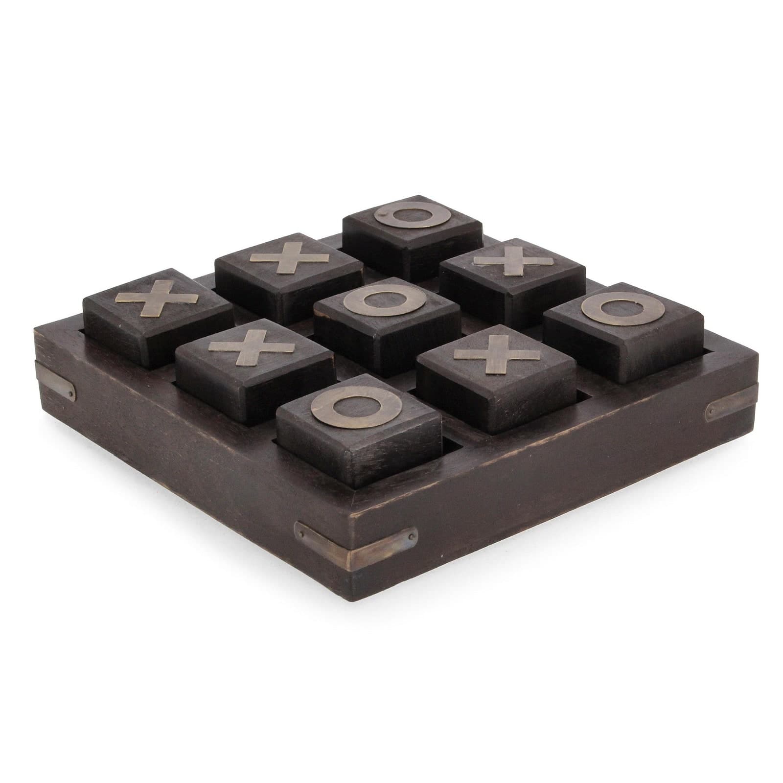Tris in legno di mango con simboli "O" e "X" per decorazioni interne - 2