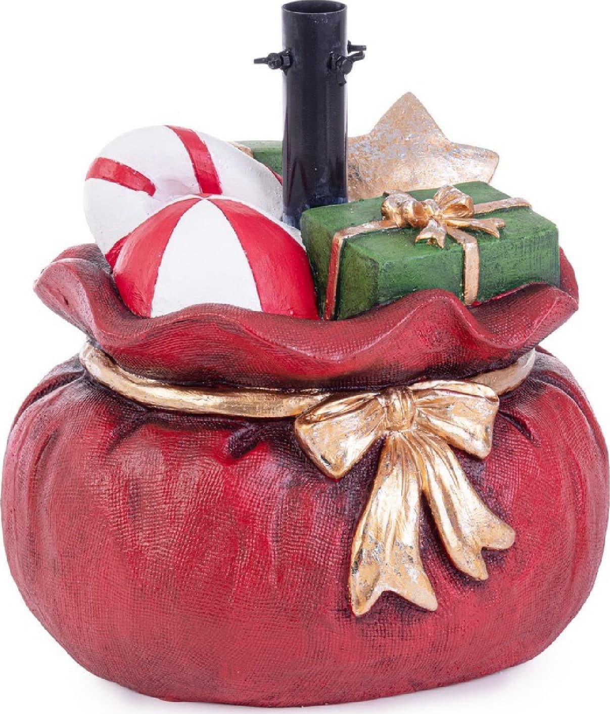 Base per albero di Natale rosso di polvere di gesso per decorazioni natalizie - 2