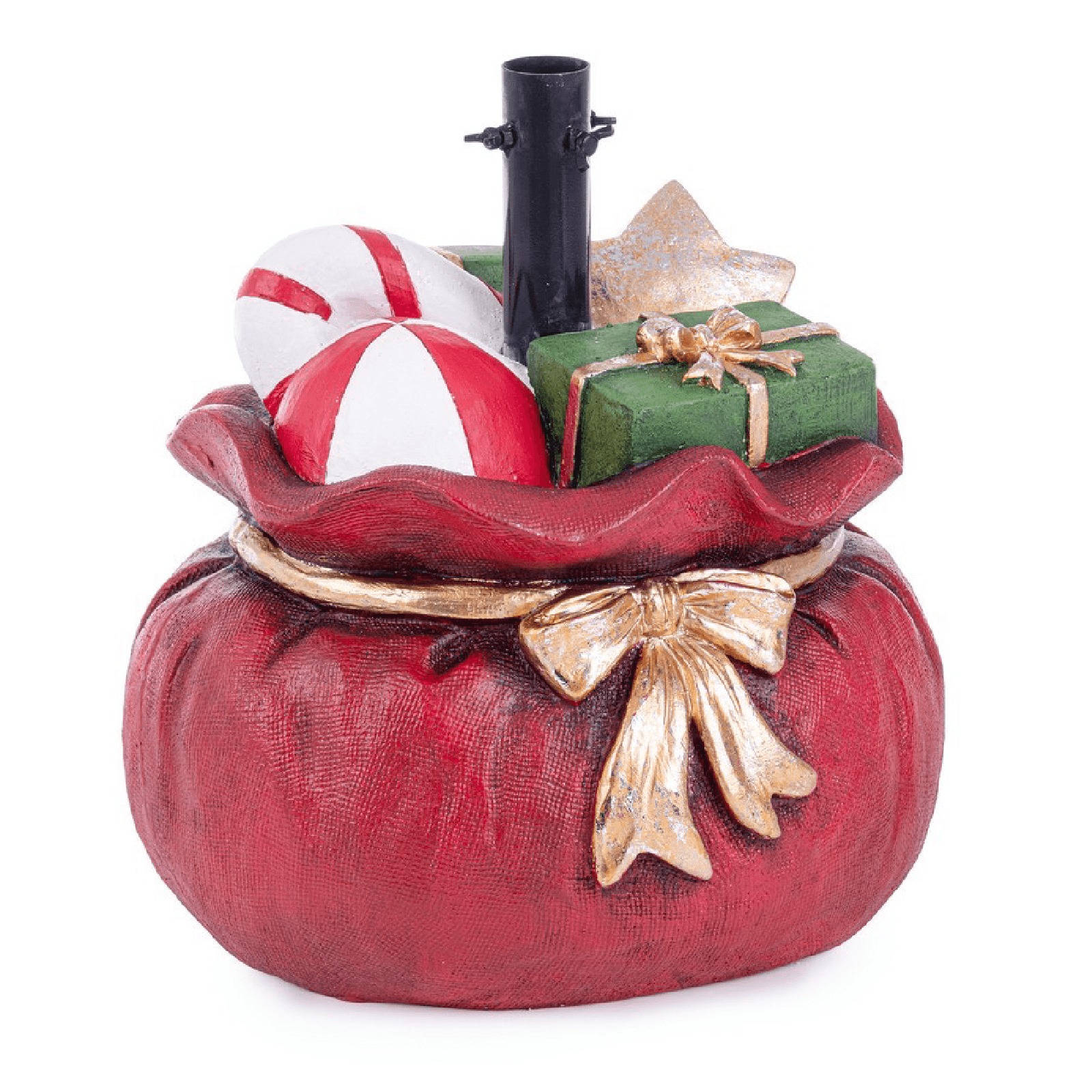 Base per albero di Natale rosso di polvere di gesso per decorazioni natalizie - 2