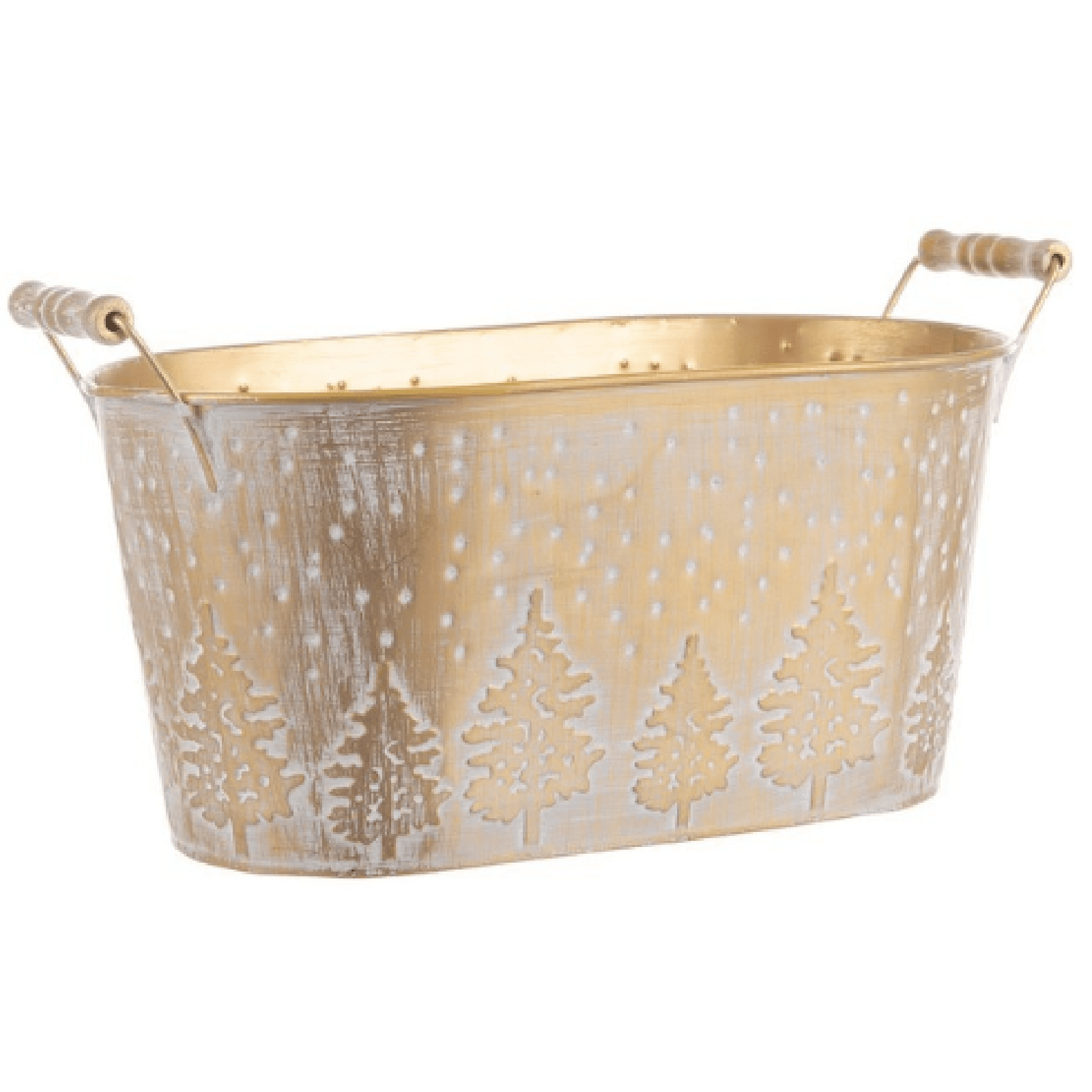 Set 3 vaso "Chilly" oro in metallo per decorazione - 2