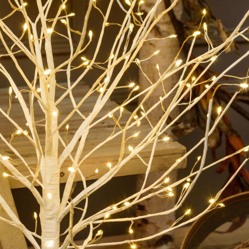Albero luminoso "Leccio" decorazione natalizia a led luce calda con microled - 6