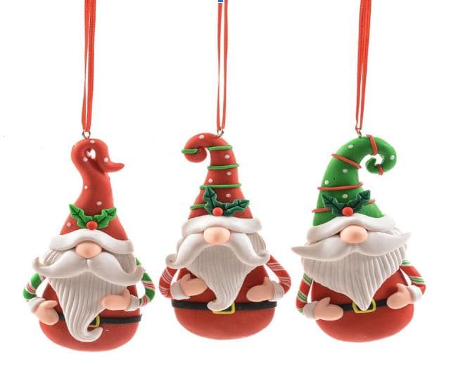 Pendaglio Babbo Natale in argilla morbida per decorazioni natalizie - 4
