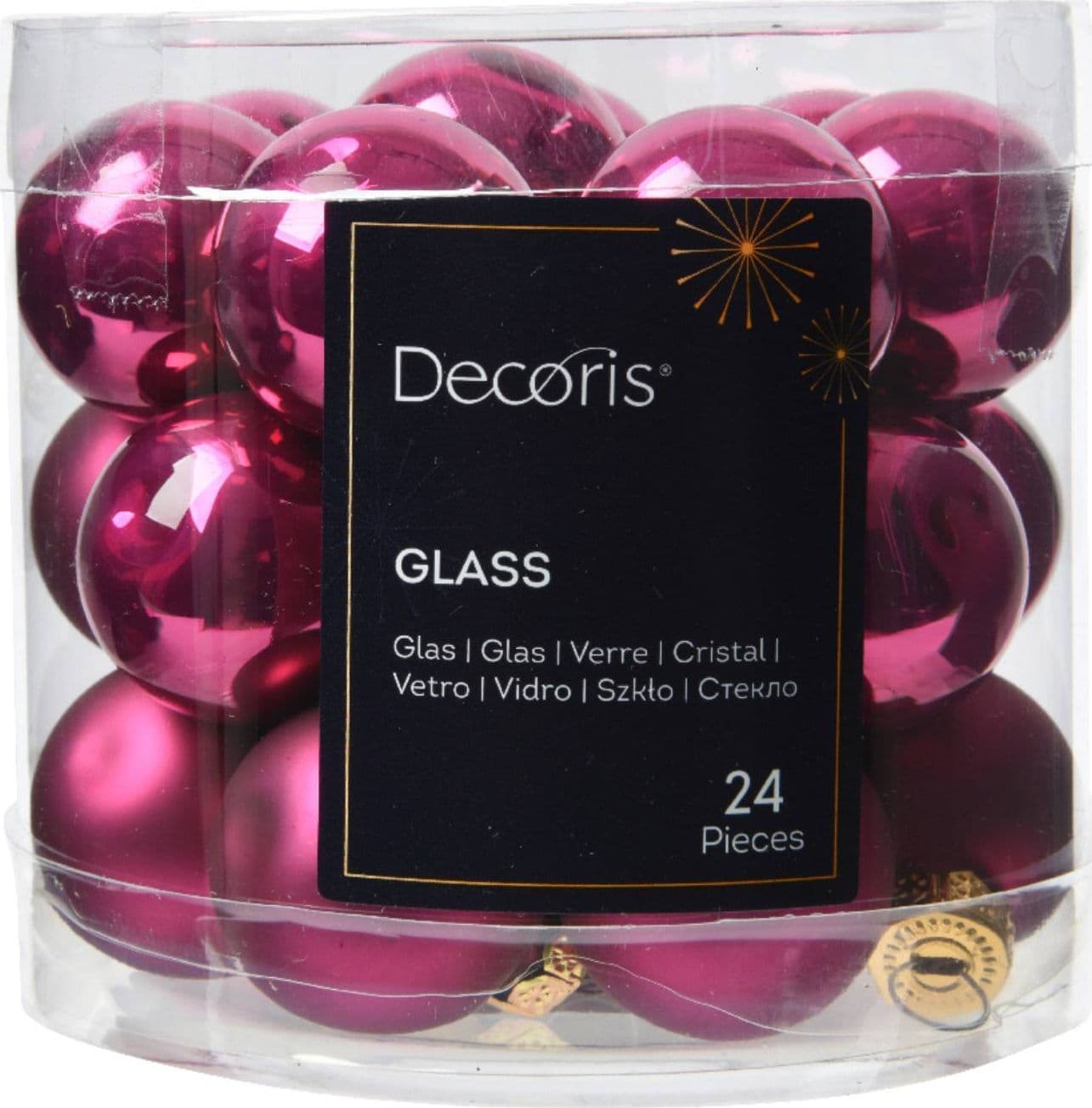 Palline in vetro per albero di natale rosso melograno decorazione natalizia - 2