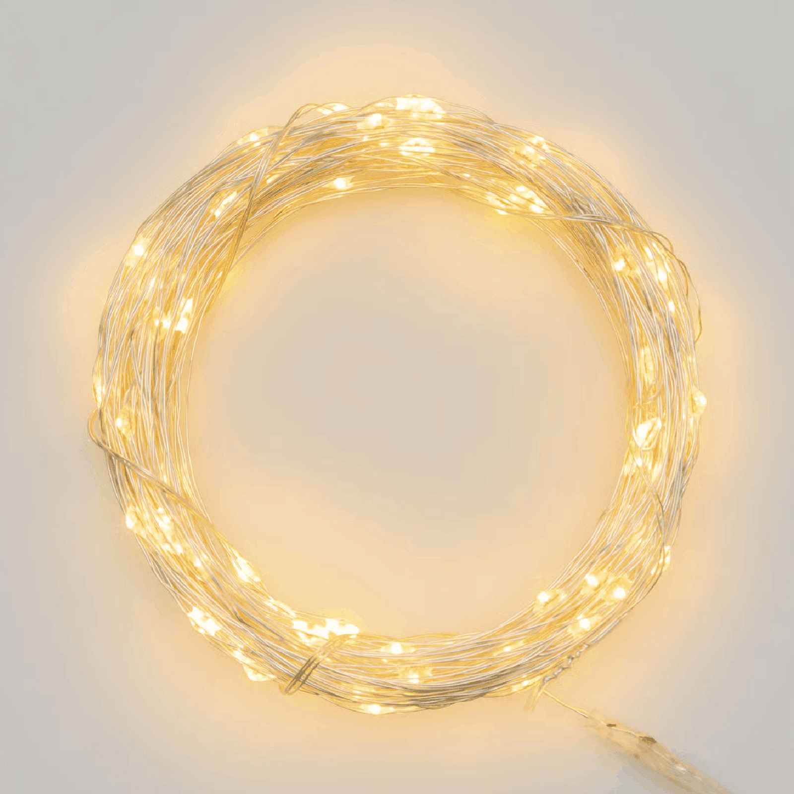 Catena a batteria bianco caldo a luce fisse per decorazioni natalizie - 11
