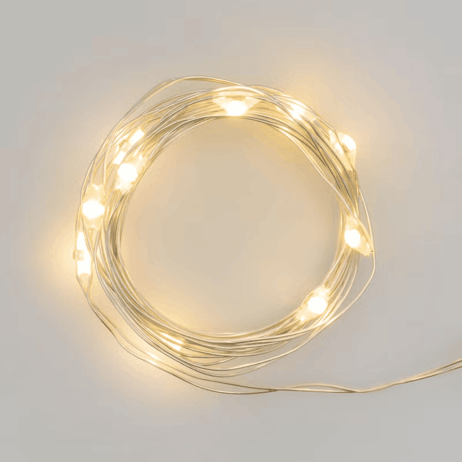 Catena a batteria bianco caldo a luce fisse per decorazioni natalizie - 4