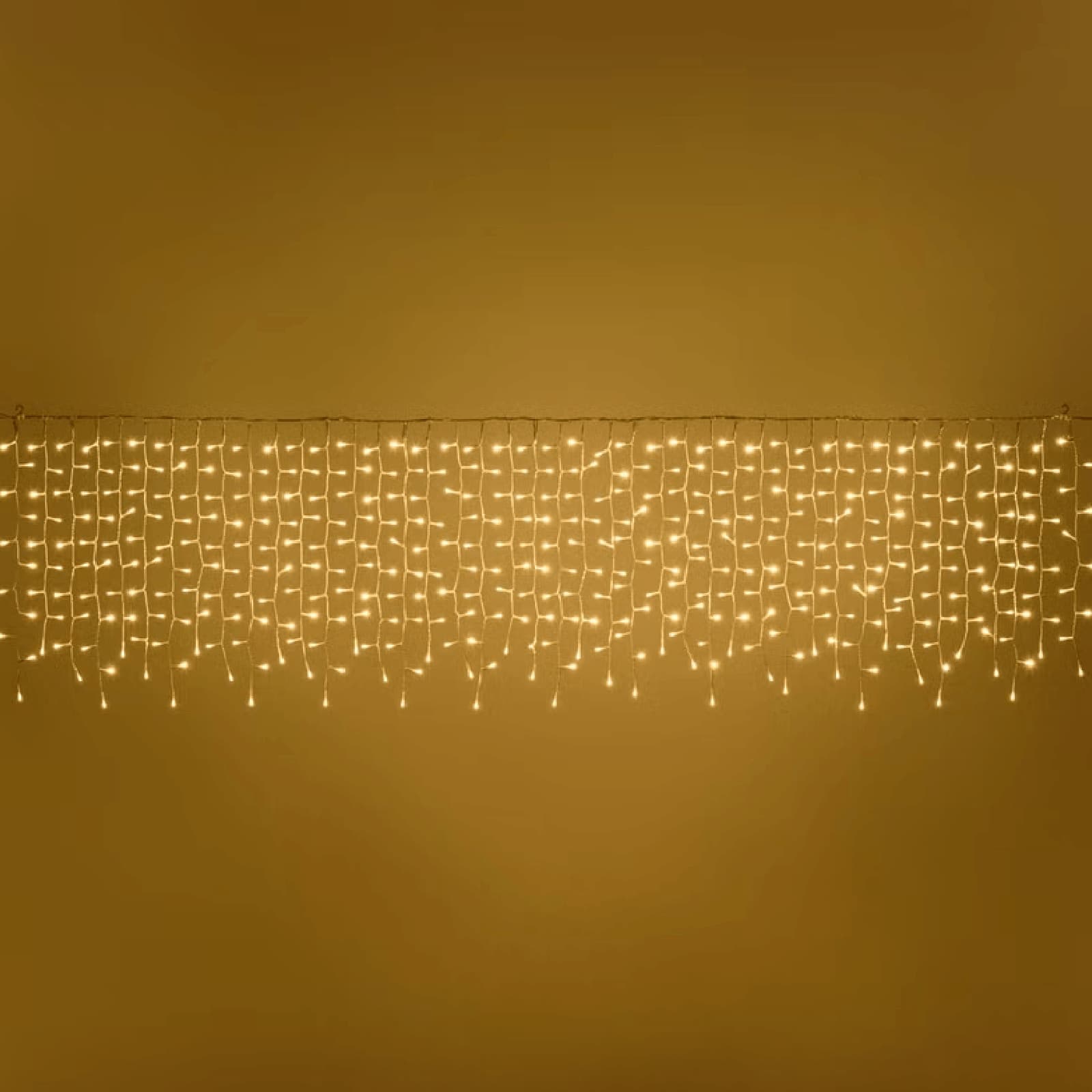 Tenda Irregolare con led bianco caldo, cavo trasparente, prolungabile - 3
