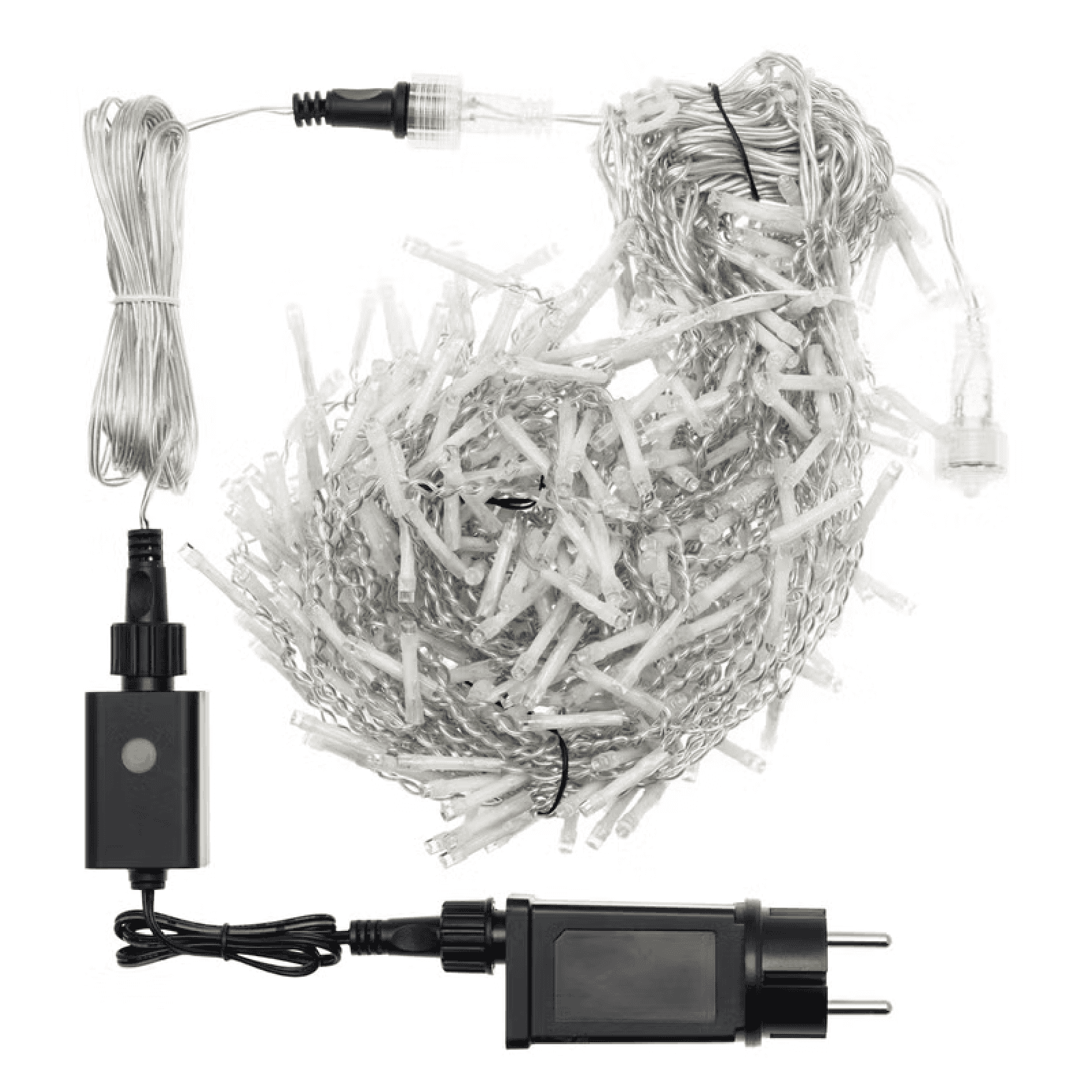 Tenda Irregolare con led bianco caldo, cavo trasparente, prolungabile - 6