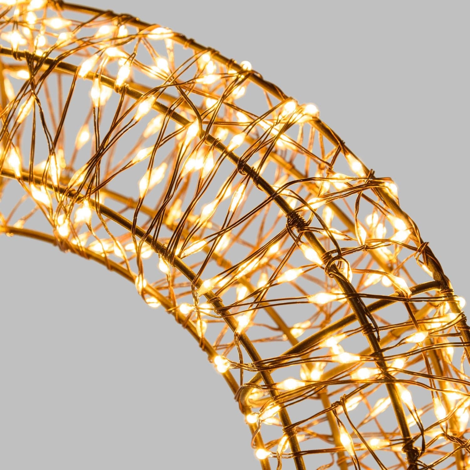 Corona di Natale luminosa a luce calda con effetto "Flashled Diamond" decorazione natalizia - 11