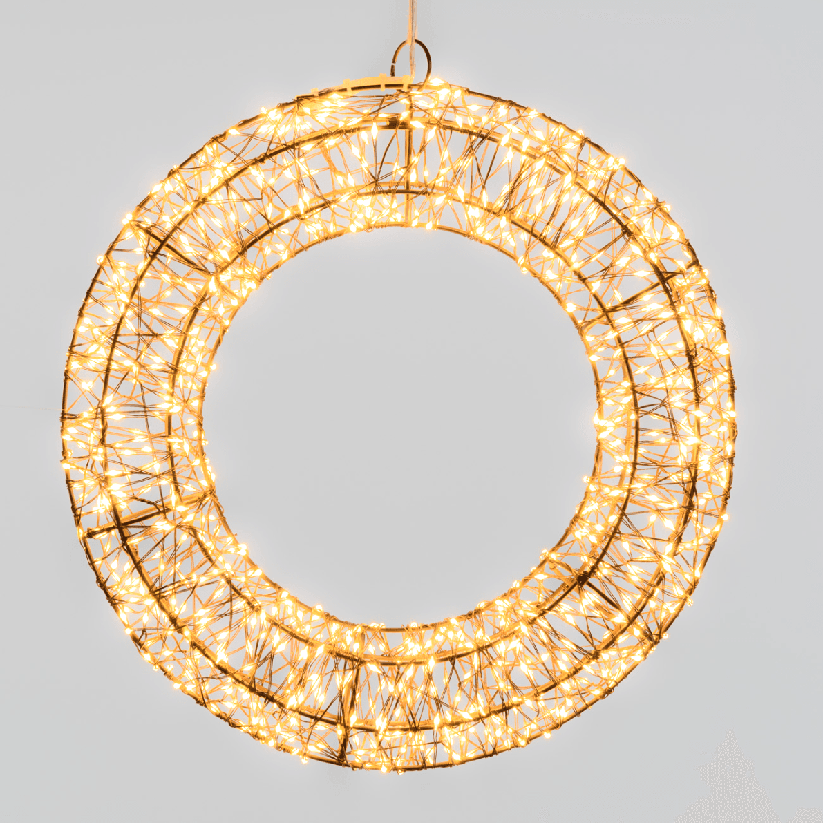 Corona di Natale luminosa a luce calda con effetto "Flashled Diamond" decorazione natalizia - 14
