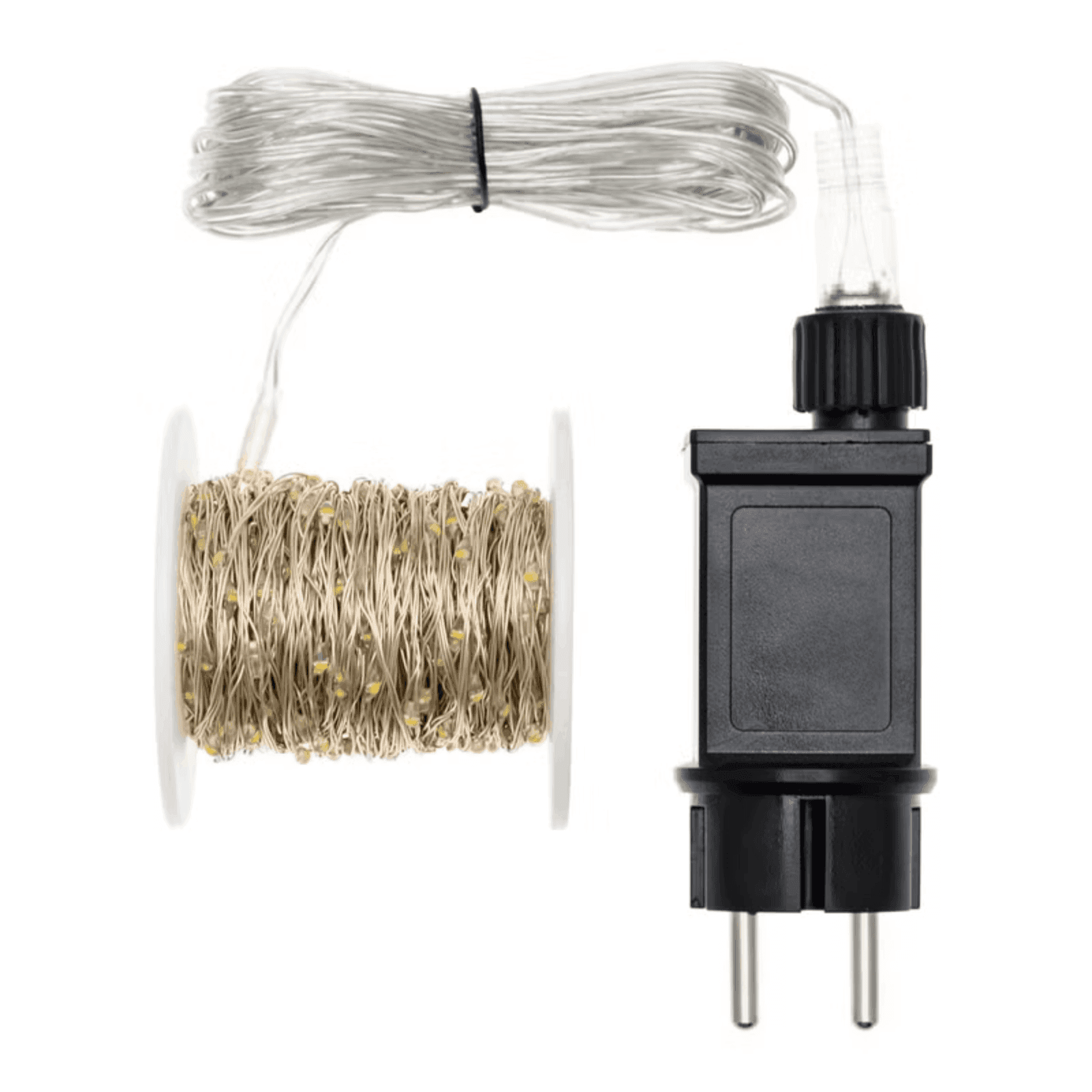 Catena di 400 microled bianco caldo per decorazioni natalizie - 2