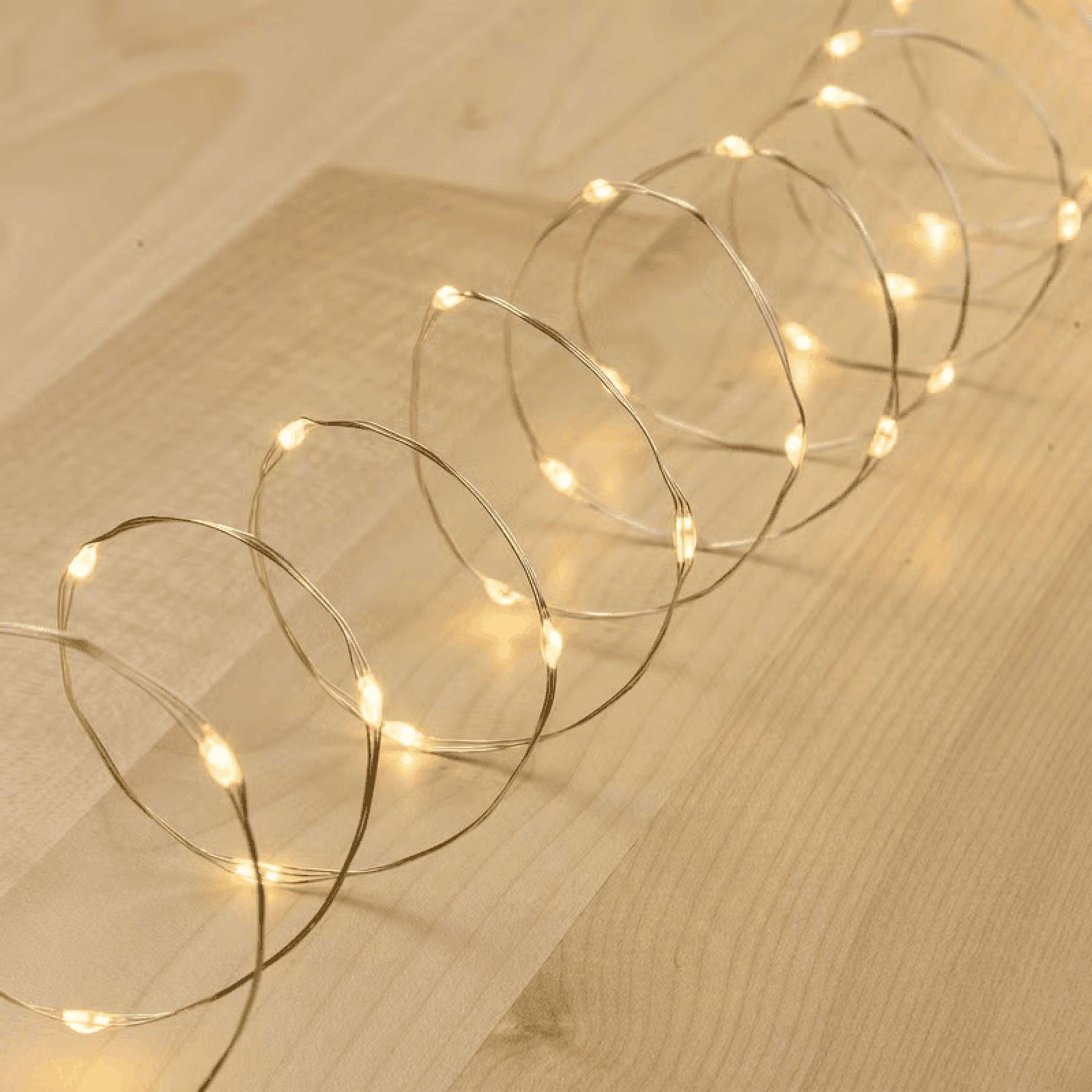 Catena di 400 microled bianco caldo per decorazioni natalizie - 5