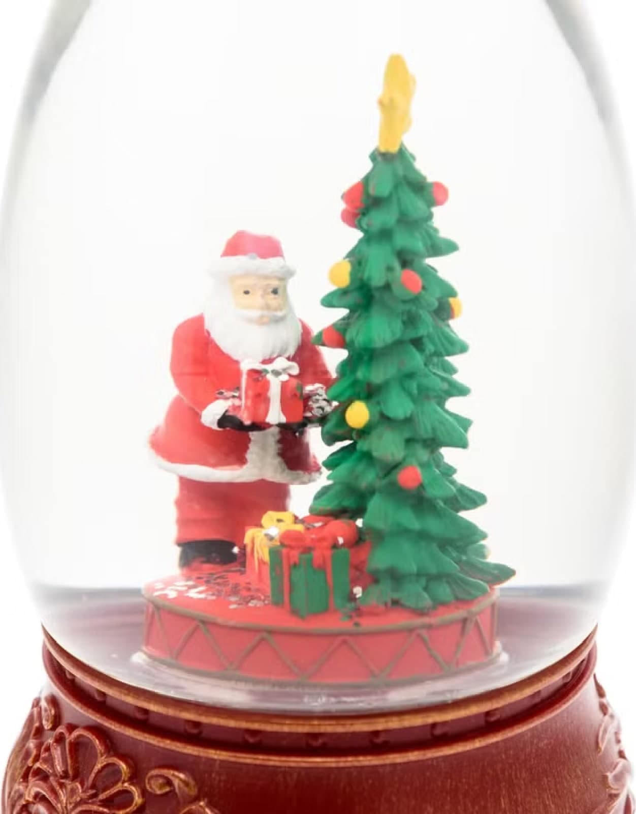 Lanterna Panorama con Albero e Babbo Natale, led bianco caldo per decorazioni - 3