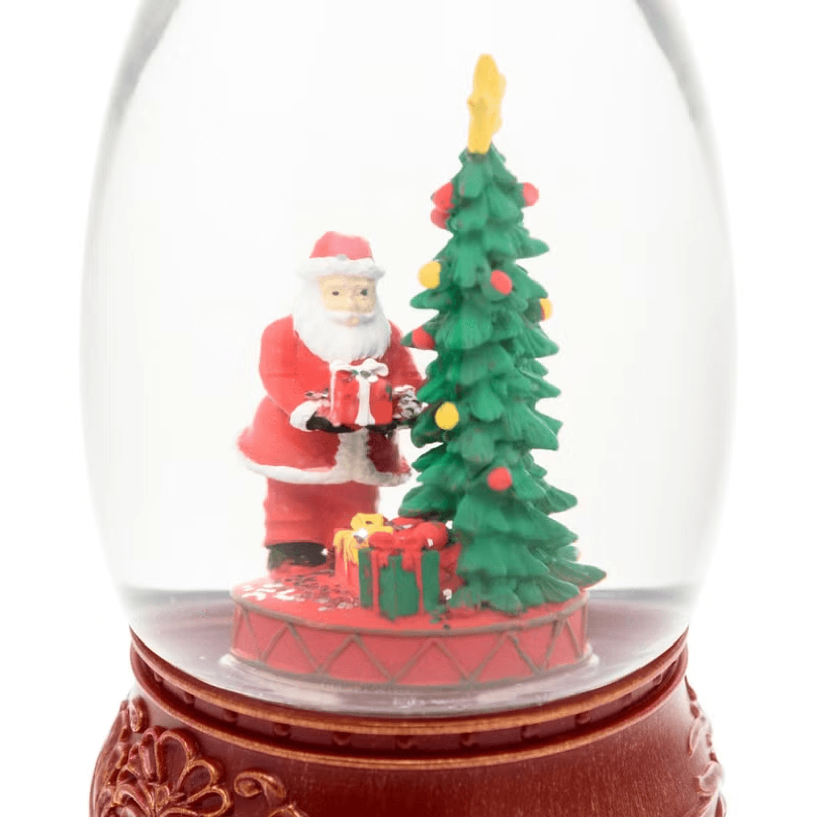 Lanterna Panorama con Albero e Babbo Natale, led bianco caldo per decorazioni - 3