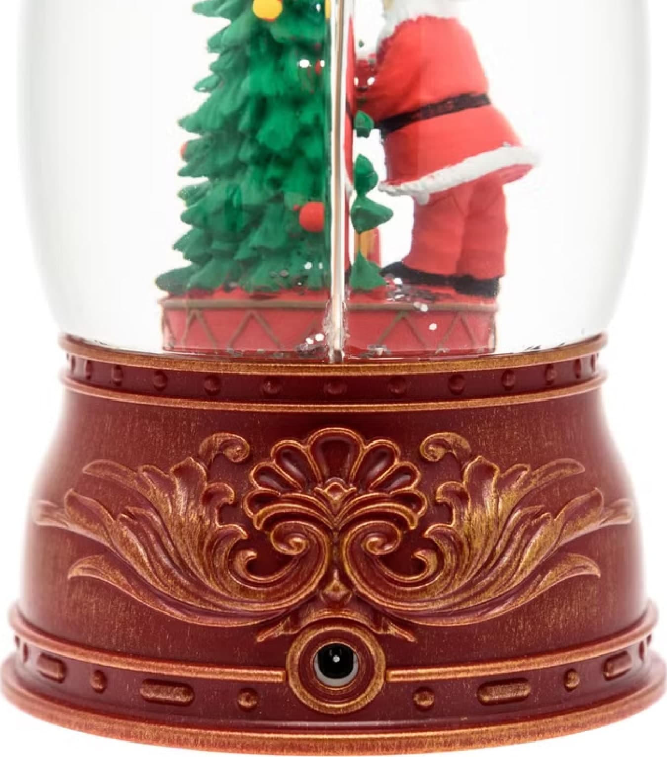 Lanterna Panorama con Albero e Babbo Natale, led bianco caldo per decorazioni - 4
