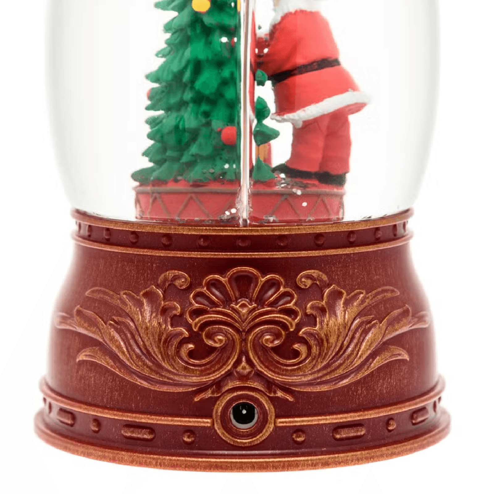 Lanterna Panorama con Albero e Babbo Natale, led bianco caldo per decorazioni - 4