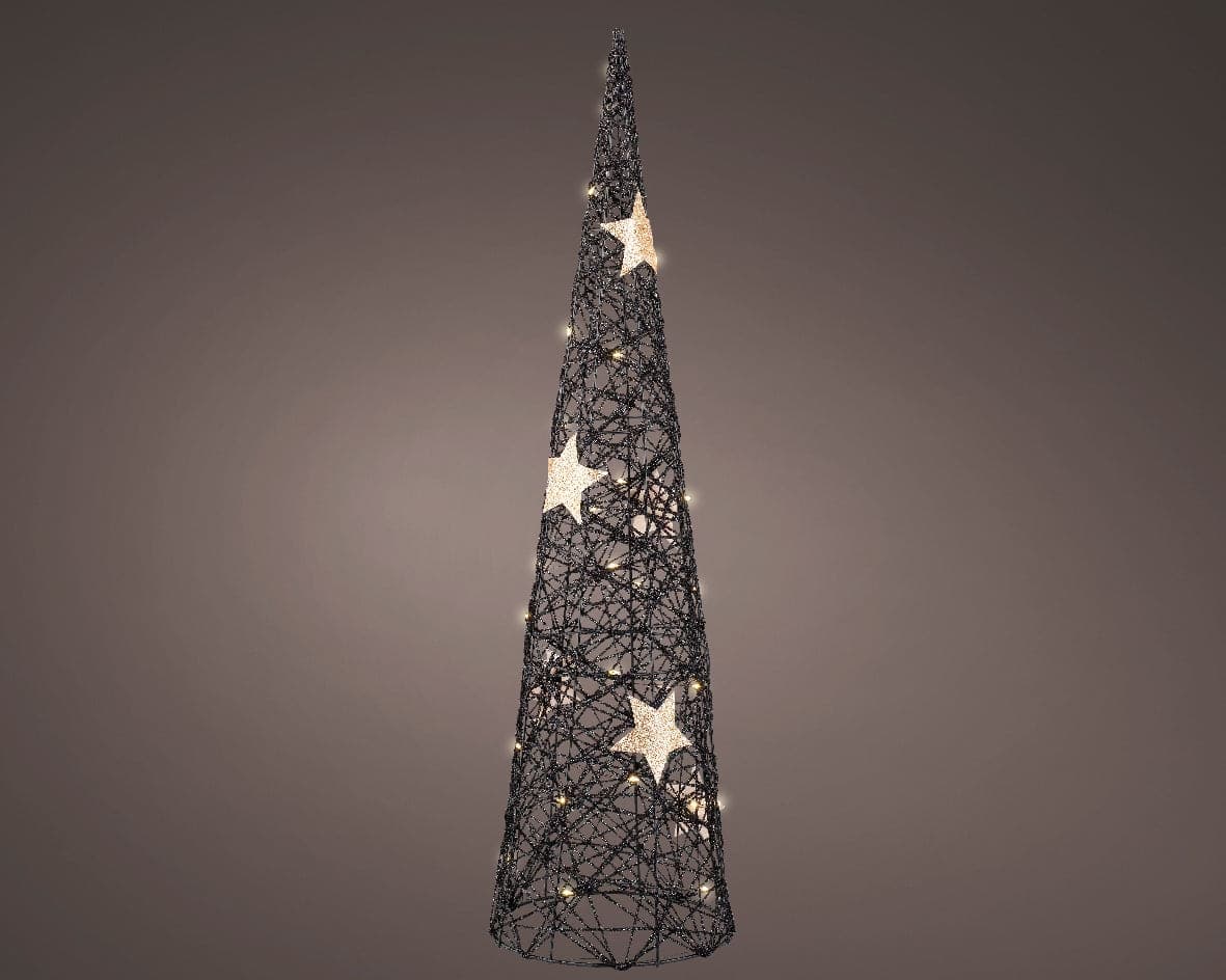 Figura luminosa a forma di albero con micro LED a luce calda, con Timer e adattatore, per interno - 2