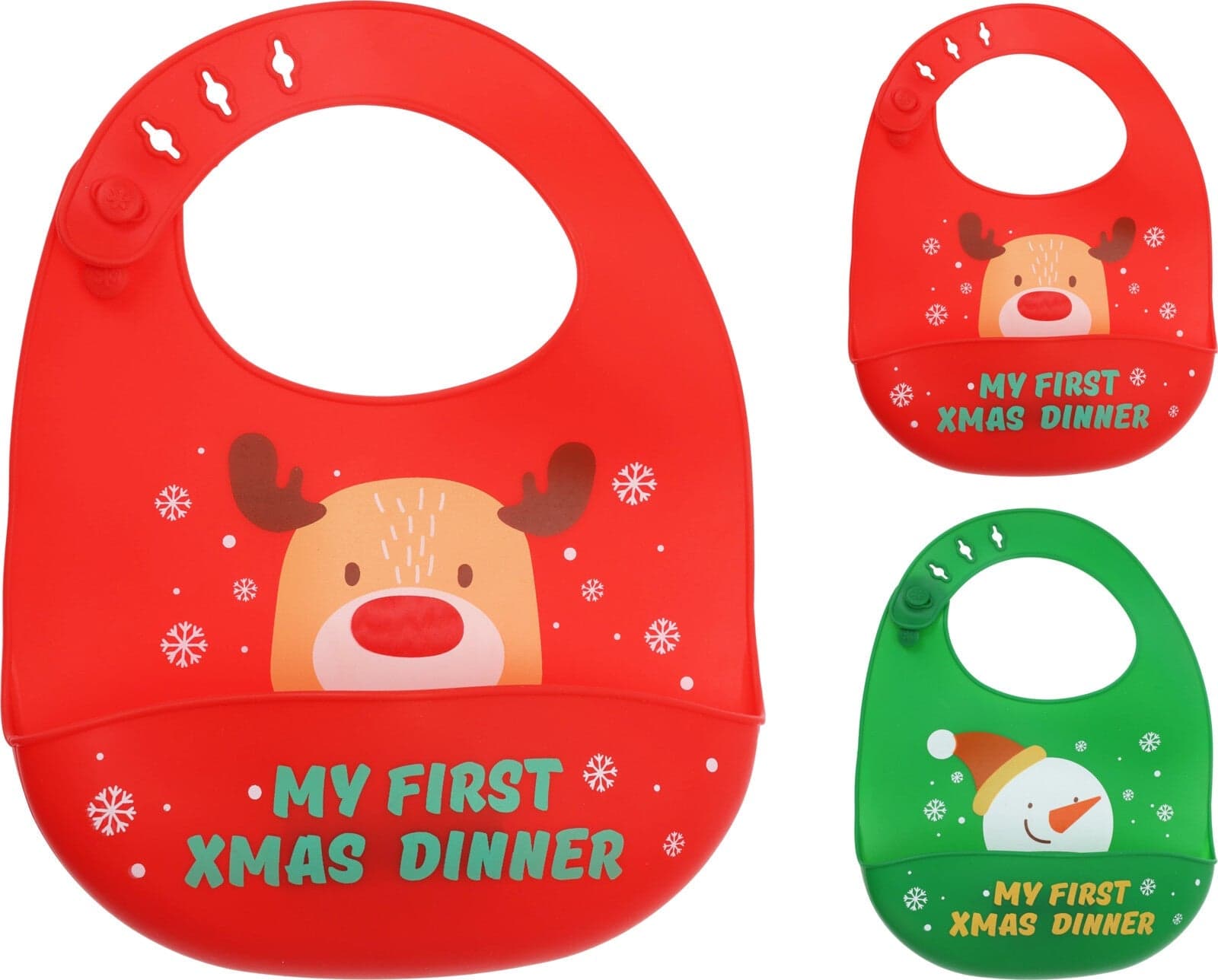 Bavaglia di natale in silicone decorazione natalizia per bambini - 3