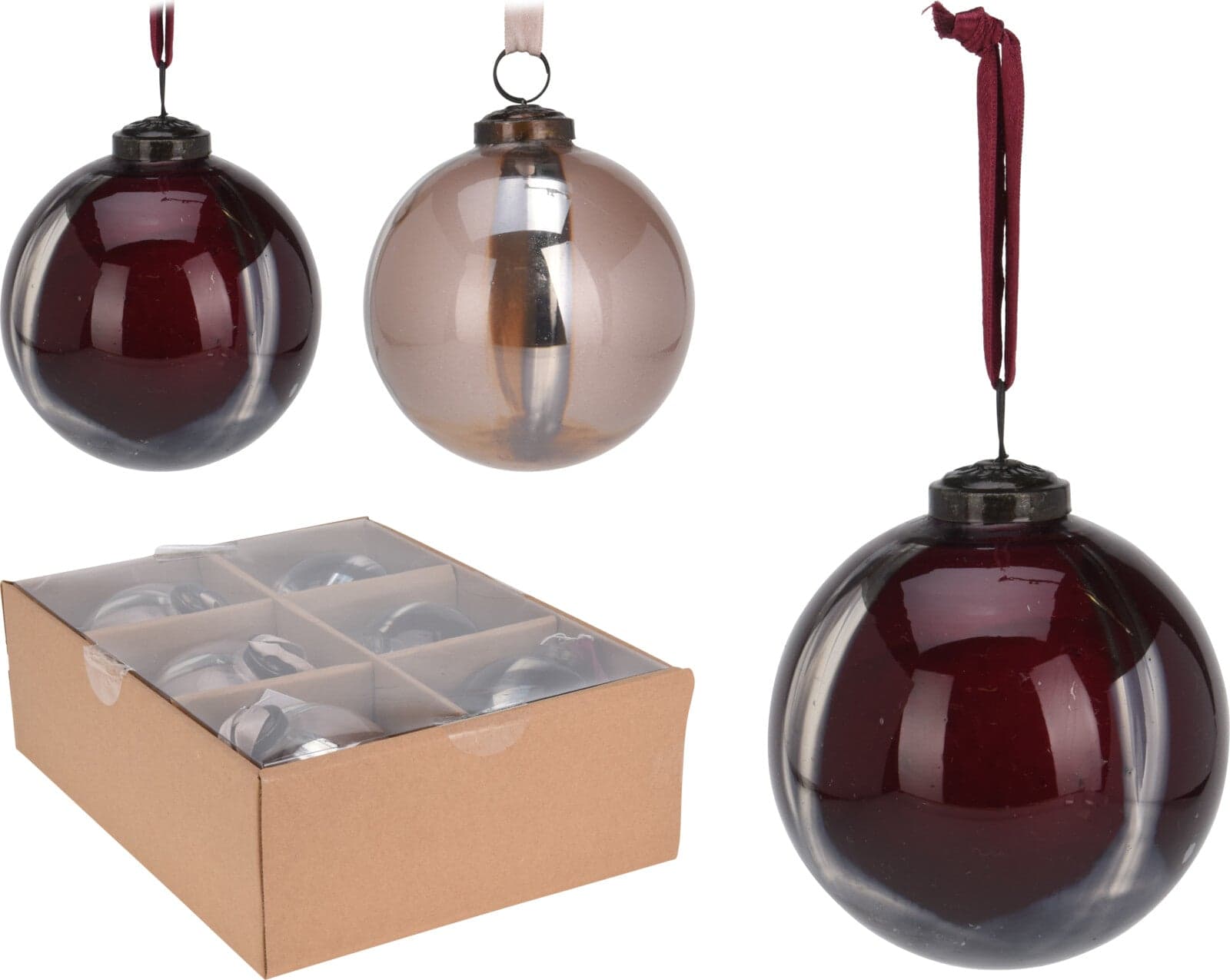 Pallina per albero di Natale in vetro per decorazioni natalizie Ø 10 cm - 3