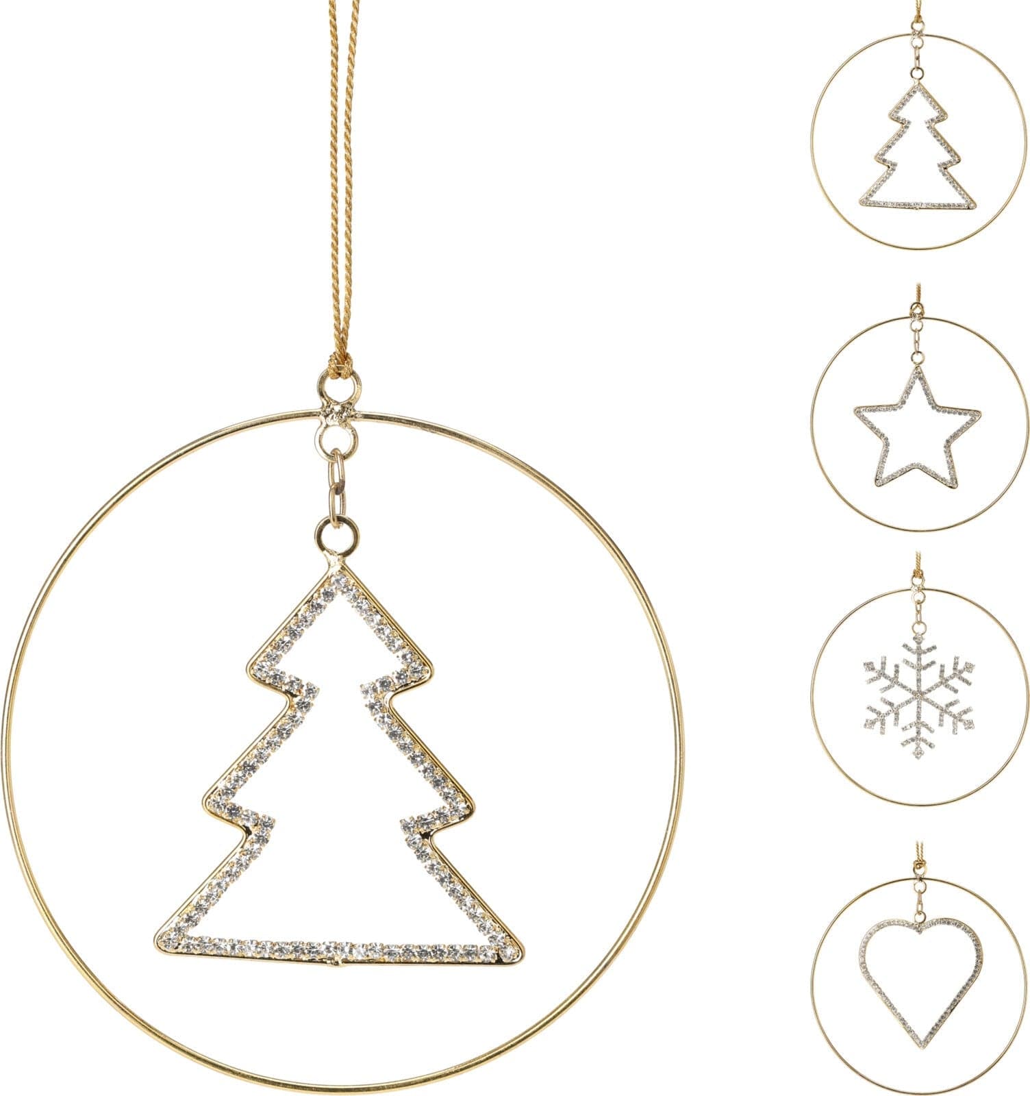 Pendente per albero di Natale gioiello in vetro per decorazioni natalizie Ø 12 cm - 5