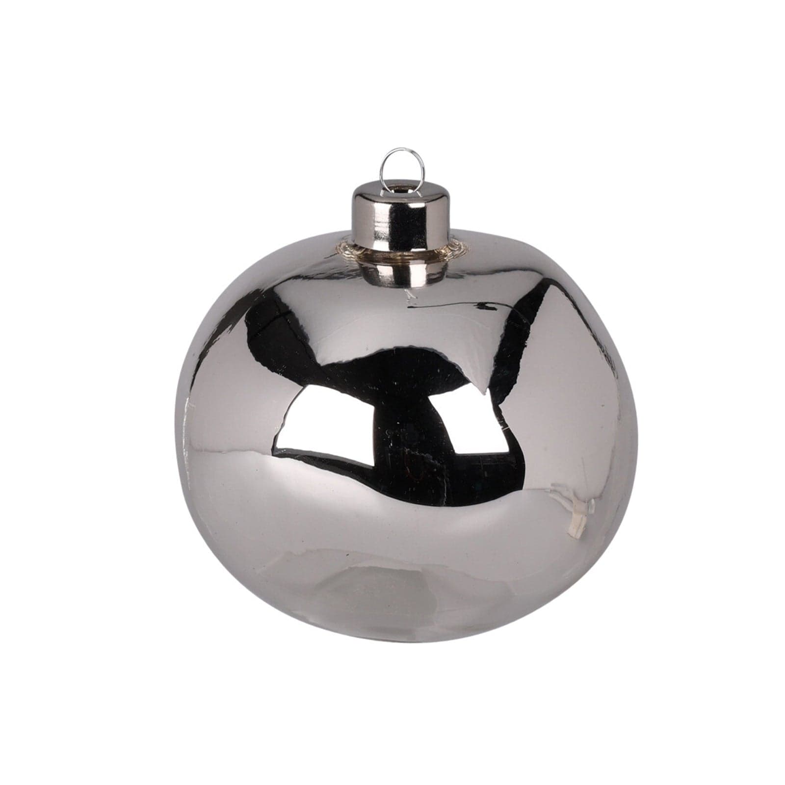 Palline per albero di Natale in vetro color argento decorazioni natalizie - 3
