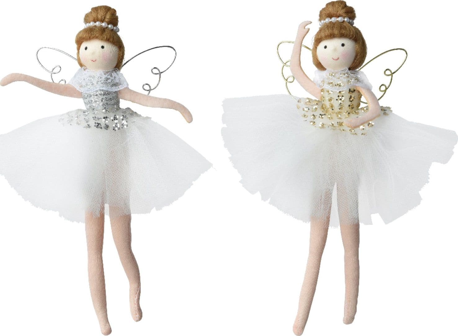 Statuetta decorativa Ballerina decorazione natalizia in resina da 20 cm - 3