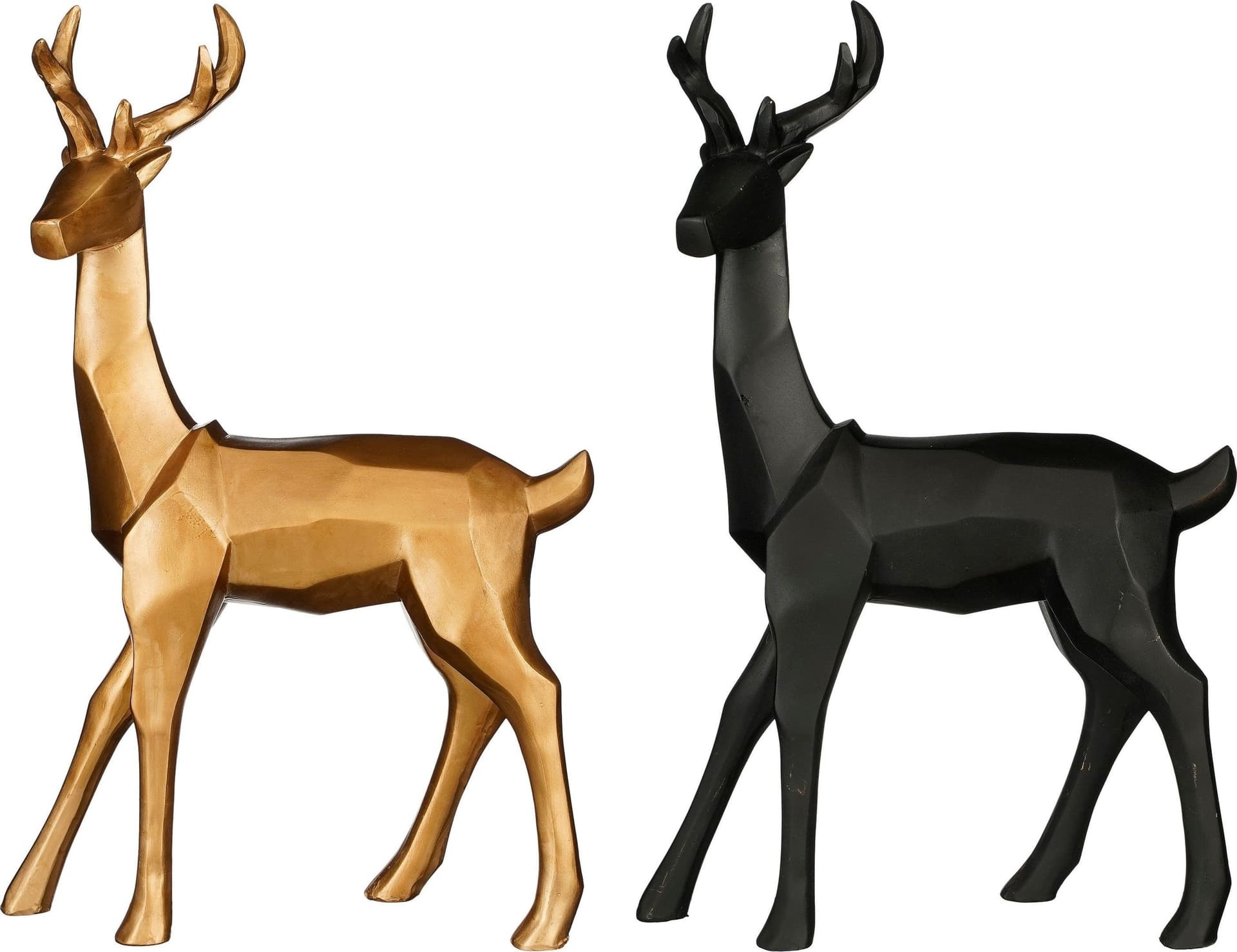 Decorazione cervo nero/oro per il natale - 2