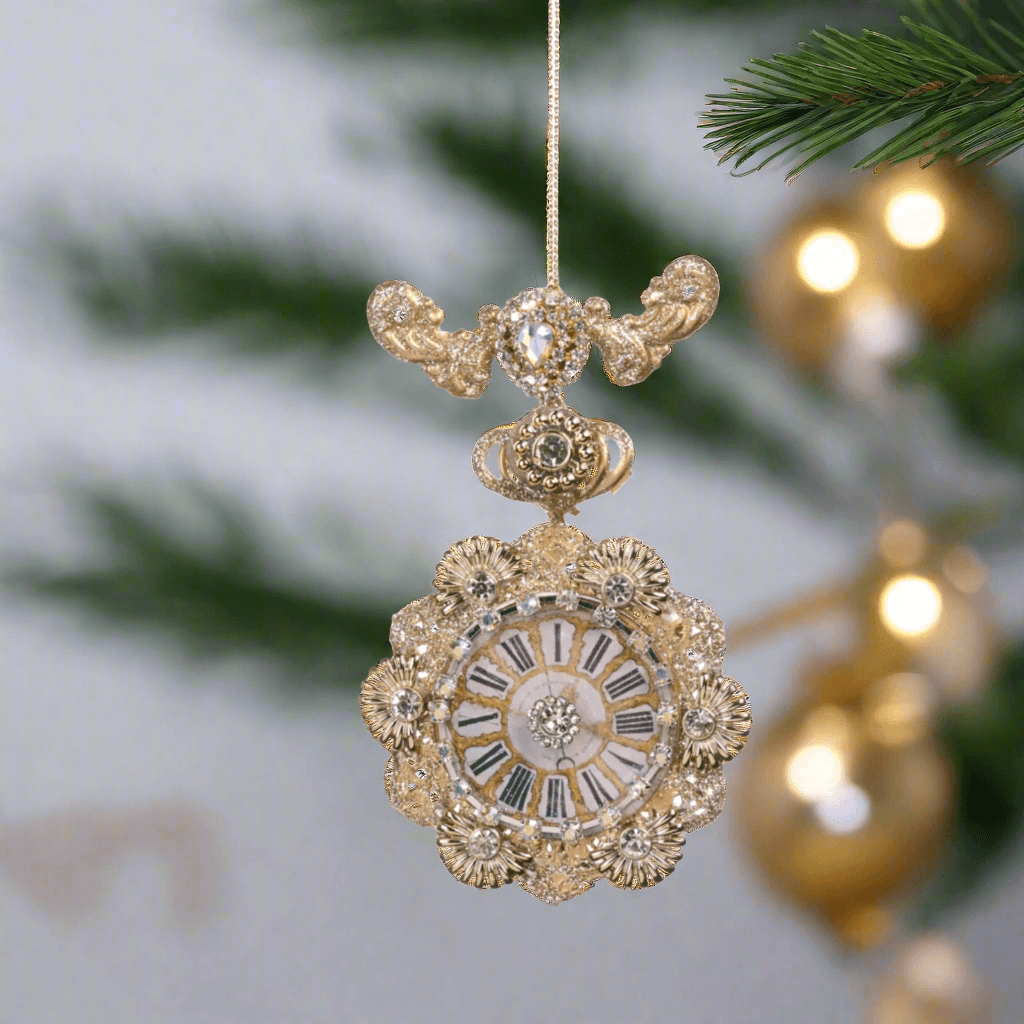 Pendaglio a forma di corona per albero decorazione natalizia da 10.5 cm - 4