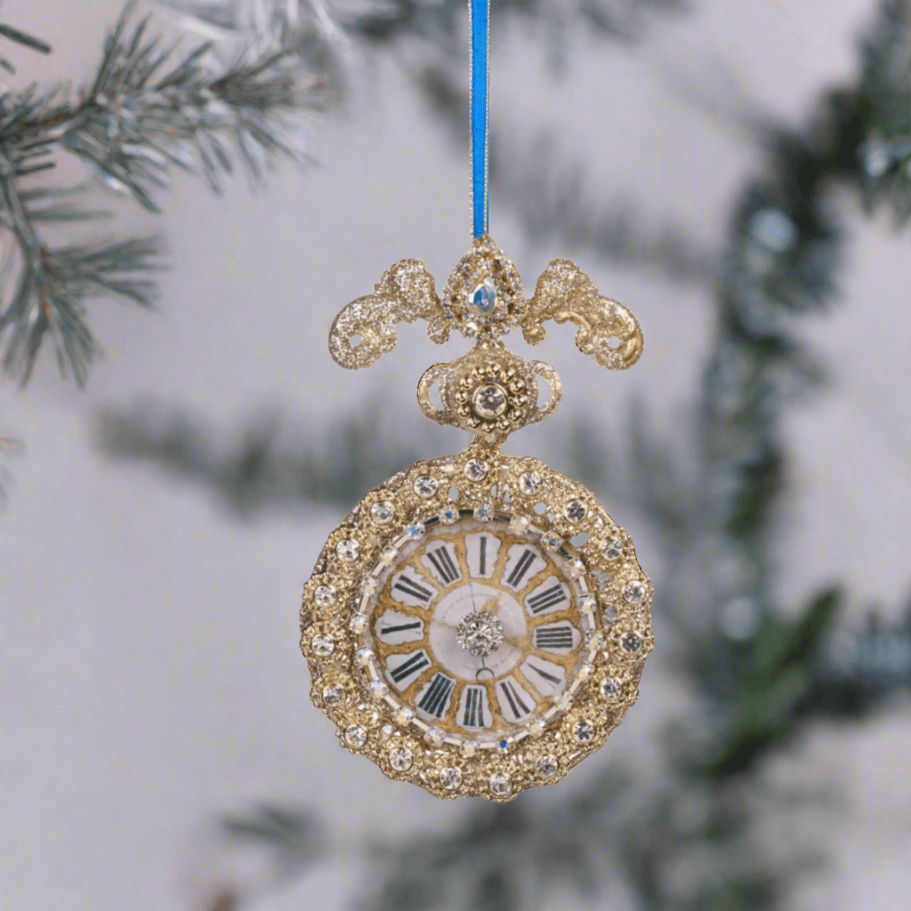 Pendaglio a forma di corona per albero decorazione natalizia da 10.5 cm - 5