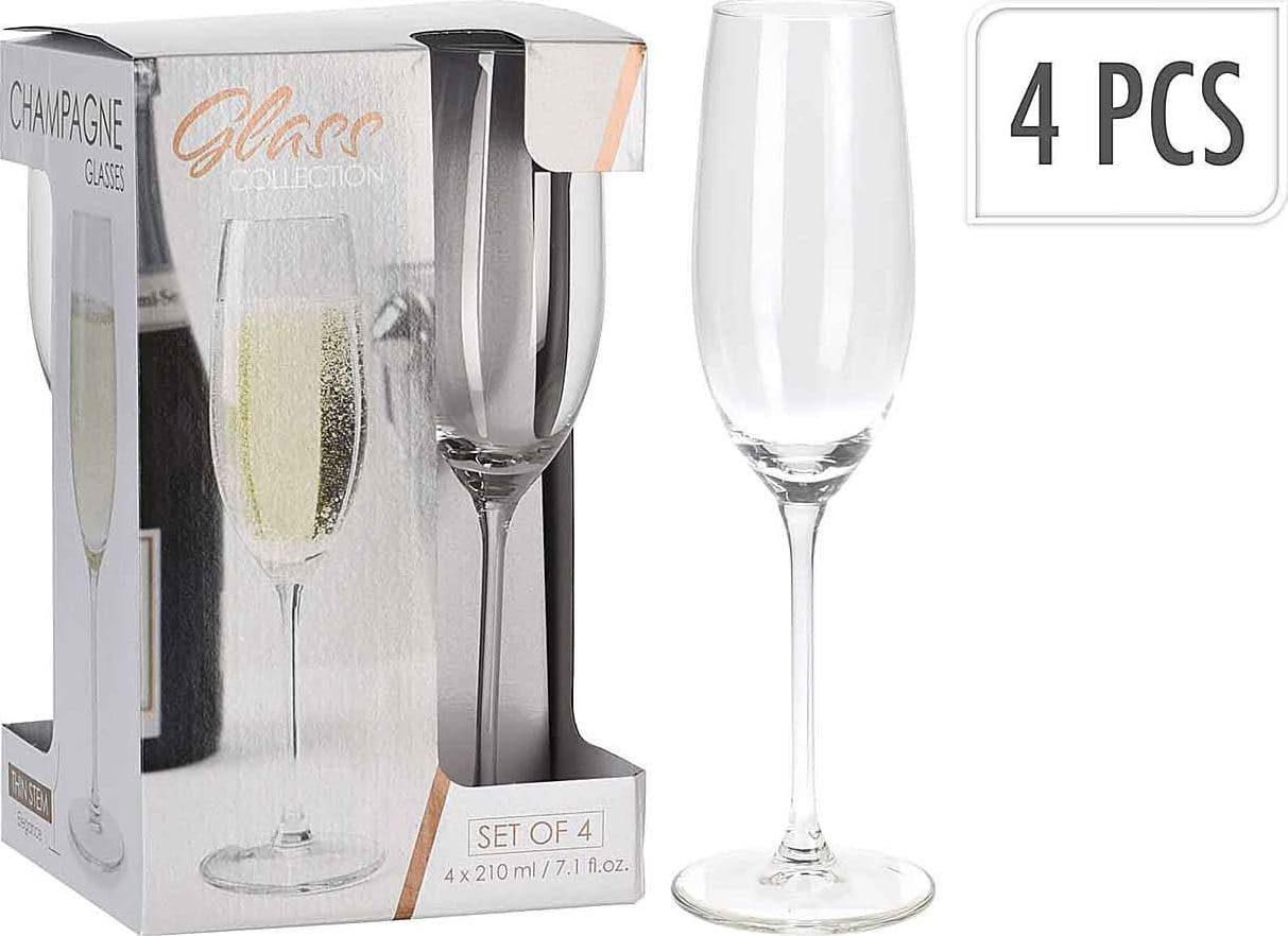 Bicchieri Champagne in vetro da 210 ml set da 4 - 2