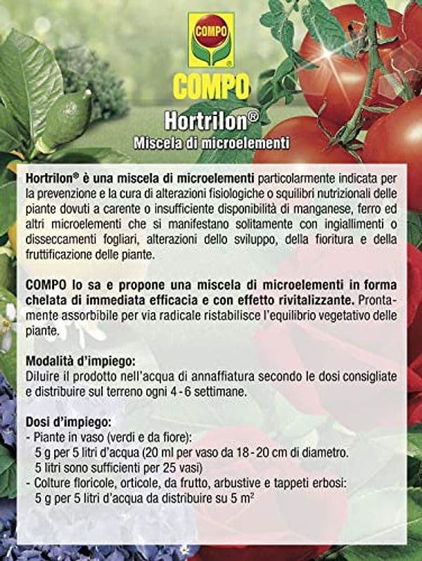 Concime "Hortilon" granulare rinverdente, miscela di microelementi evita la caduta delle foglie 25 gr - 2