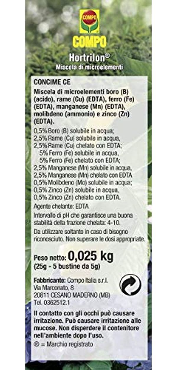 Concime "Hortilon" granulare rinverdente, miscela di microelementi evita la caduta delle foglie 25 gr - 4