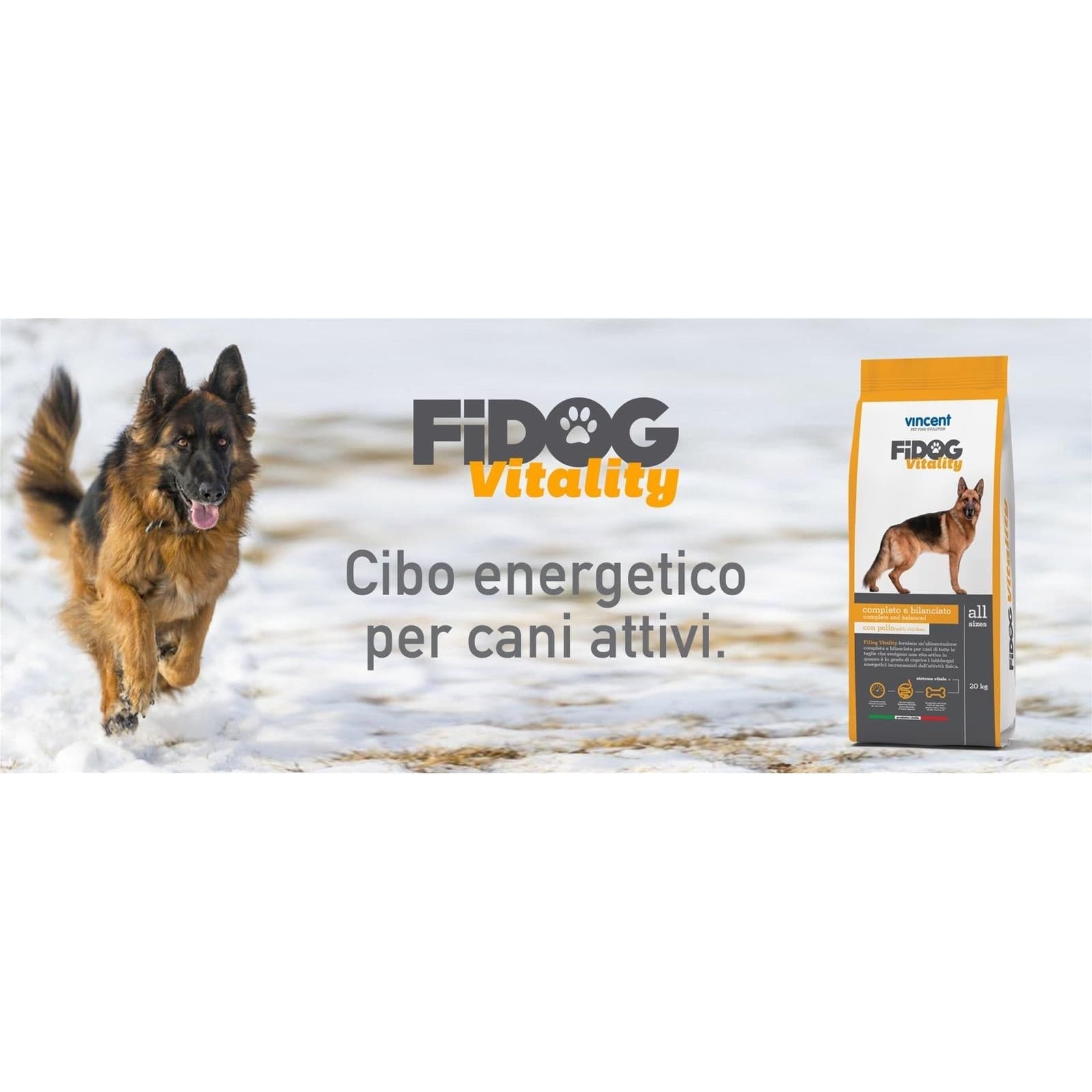 Crocchette Vincent per cani sportivi Fidog Vitality a base di carne, verdure e cerali - 4