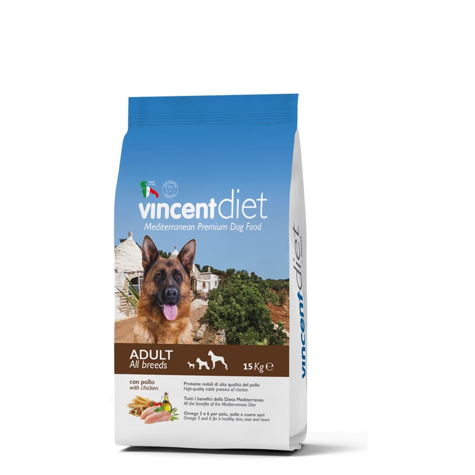 Crocchette Vincent per cani Diet Pollo 15 kg a base di carne, cereali e legumi. - 4