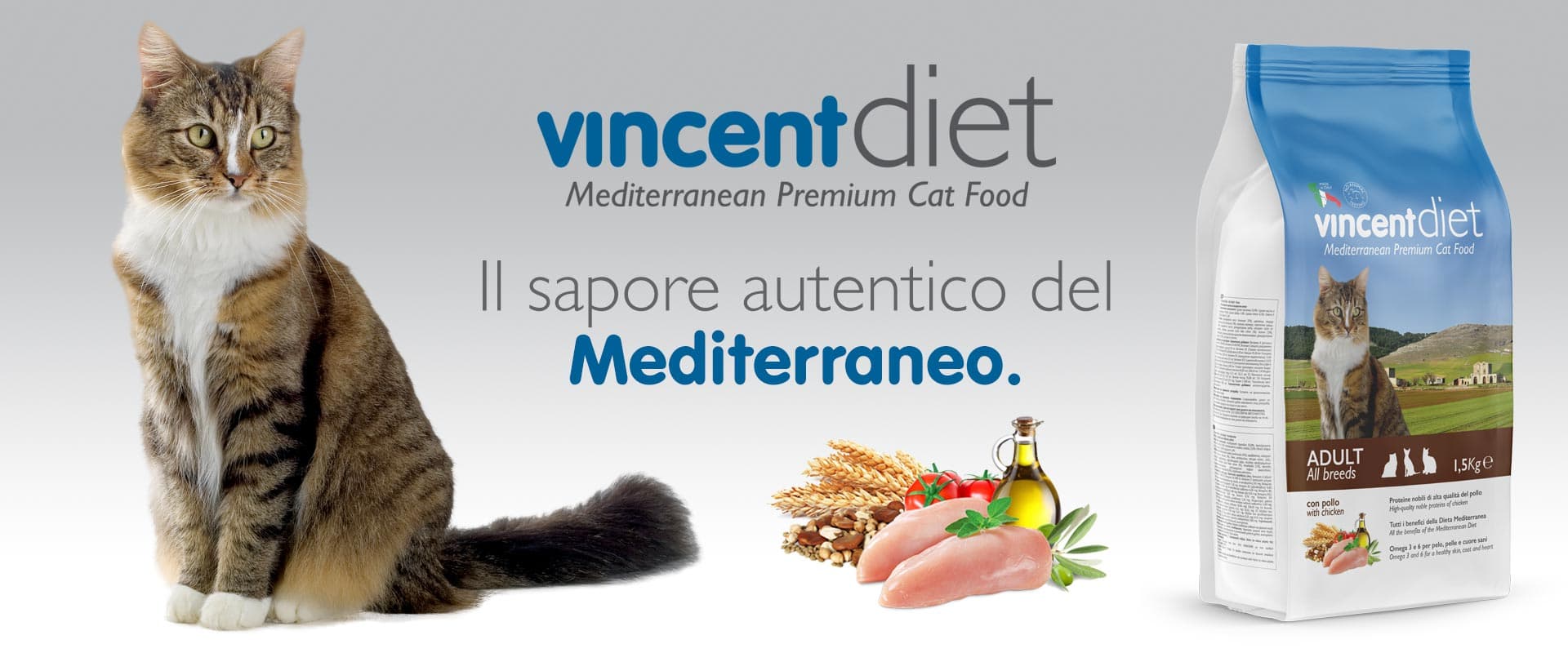 Crocchette Vincent per gatti My Diet 1,5 kg a base di pollo, cereali e verdura - 2