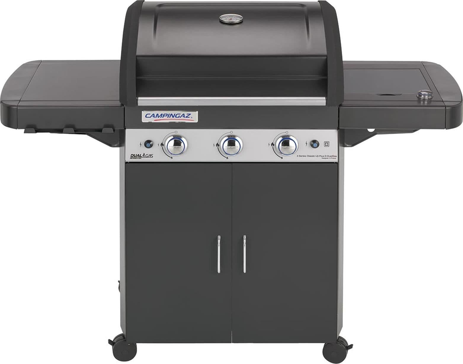 Barbecue bbq fornello brace griglia con ruote a gas 3 series ls plus dualgas bruciatori - 3
