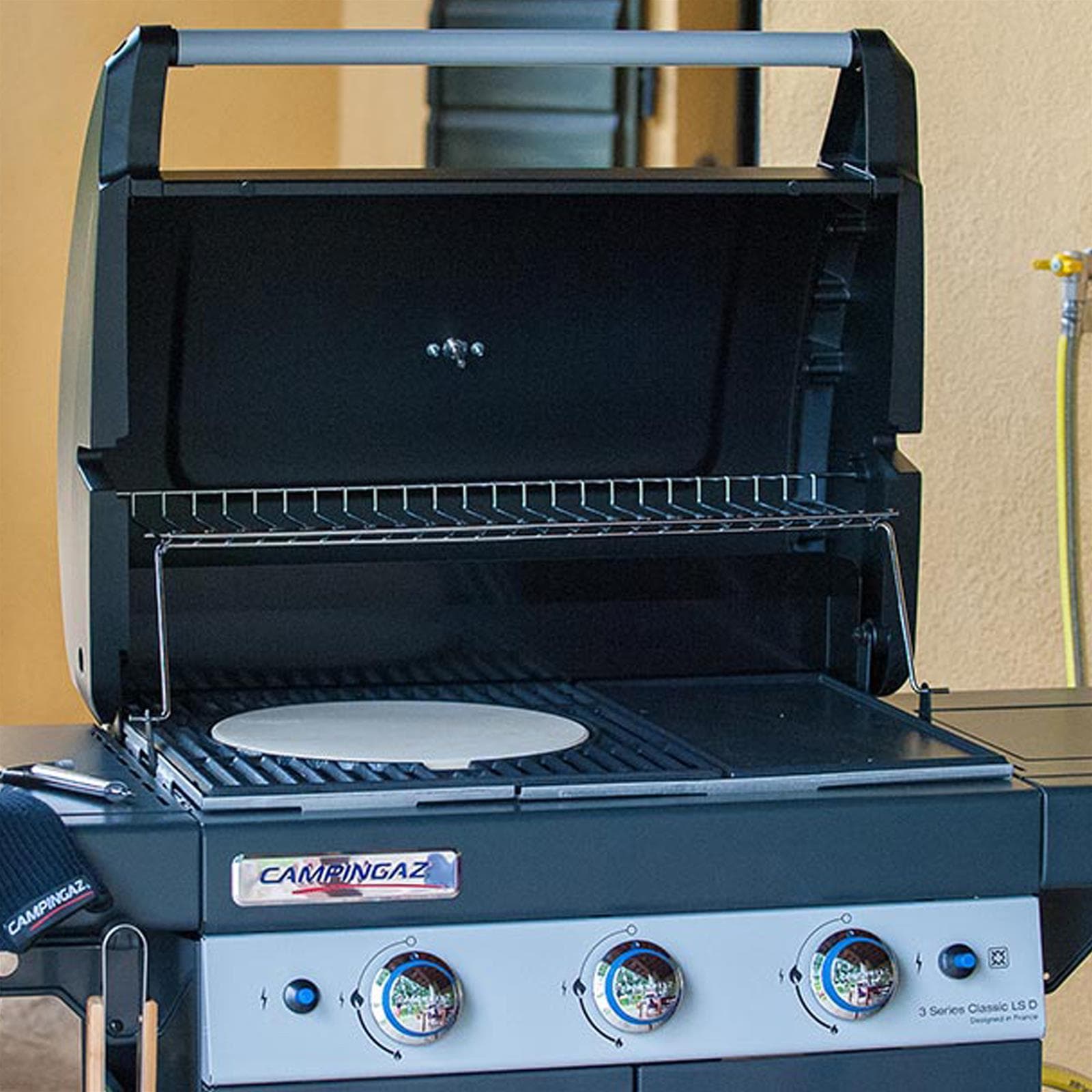 Barbecue bbq fornello brace griglia con ruote a gas 3 series ls plus dualgas bruciatori - 8