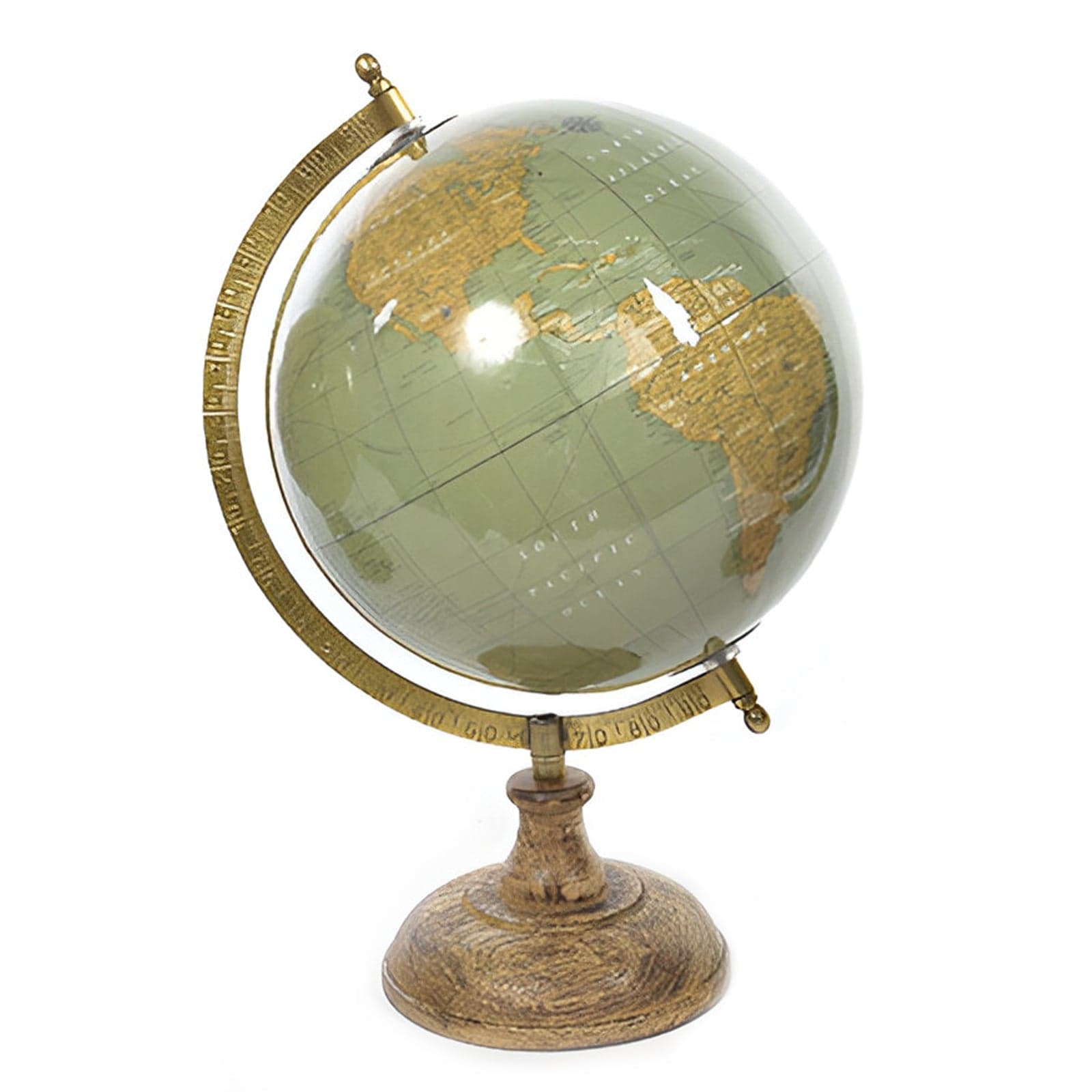 Mappamondo con base in legno, decorazione per interno - 3