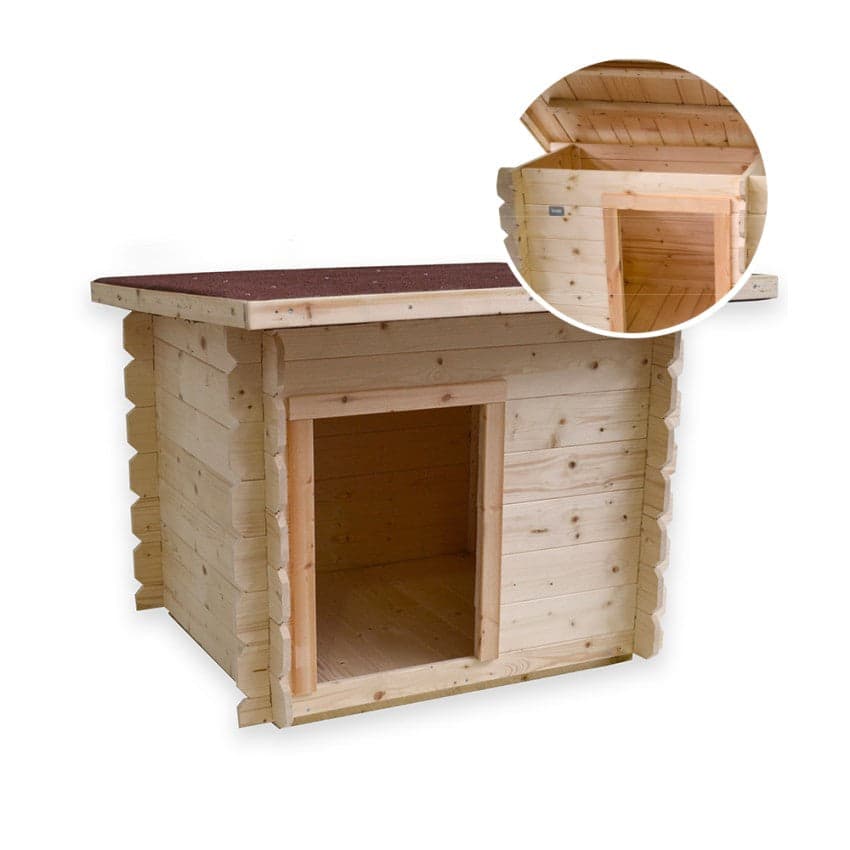 Cuccia per cani in legno di Abete impregnato con tetto apribile "Made in Italy" - 2