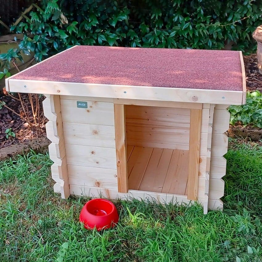 Cuccia per cani in legno di Abete impregnato con tetto apribile "Made in Italy" - 4