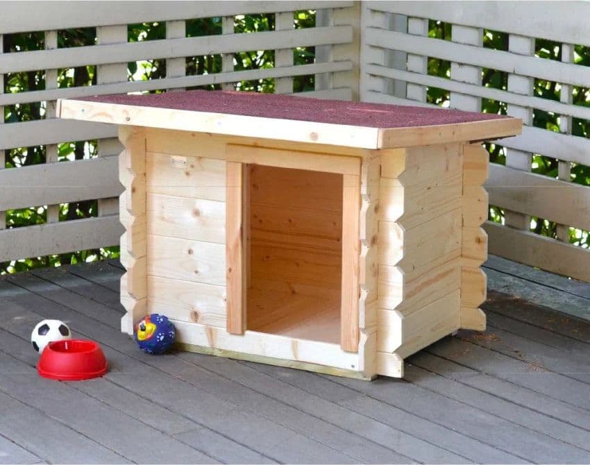 Cuccia per cani in legno di Abete impregnato con tetto apribile "Made in Italy" - 5