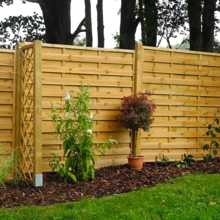 Pannello grigliato in legno di pino naturale barriera per recinzioni 90 x h 180 cm - 2