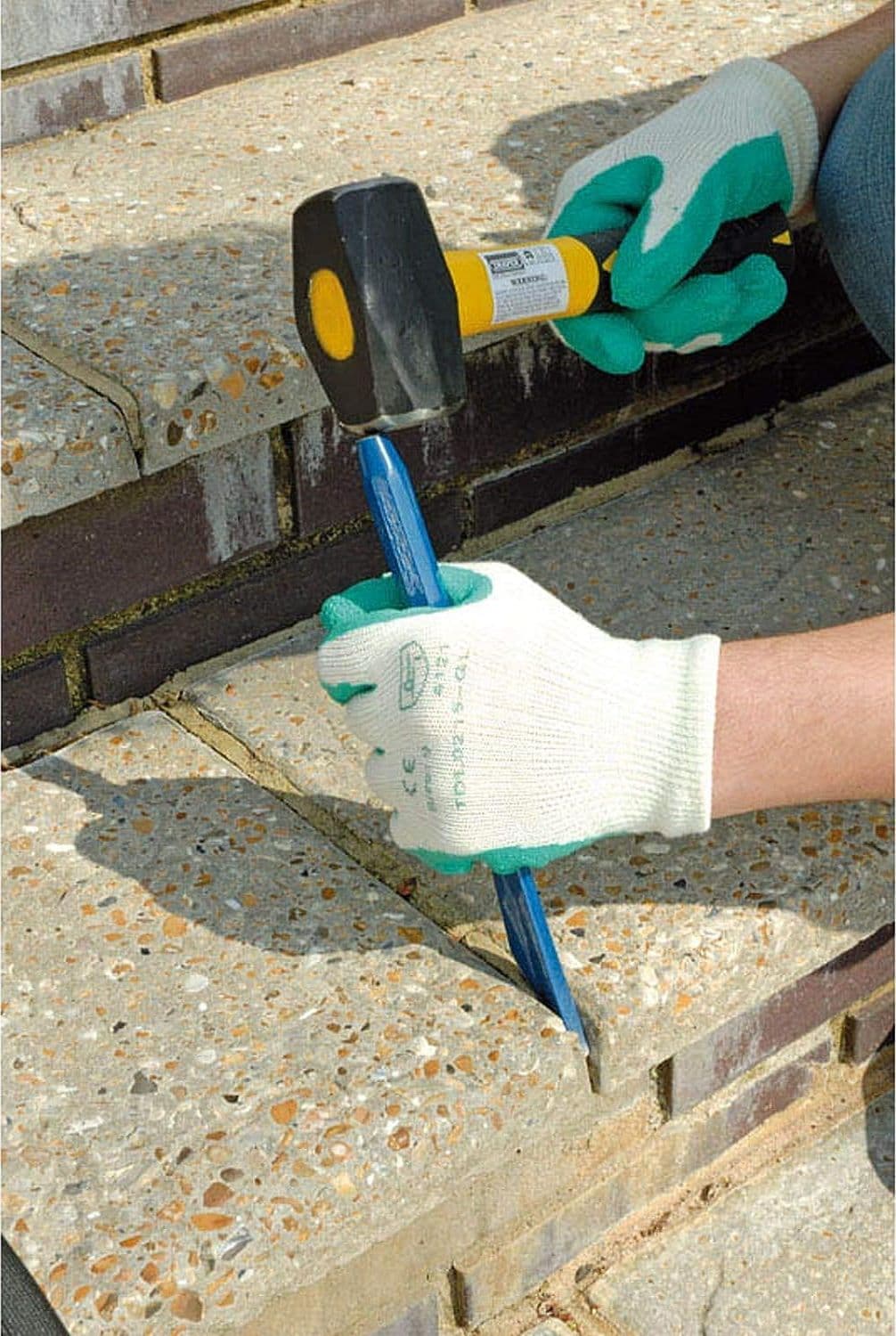 Mazzetta antivibrazione con manico in fibra di vetro e impugnatura in gomma - 3