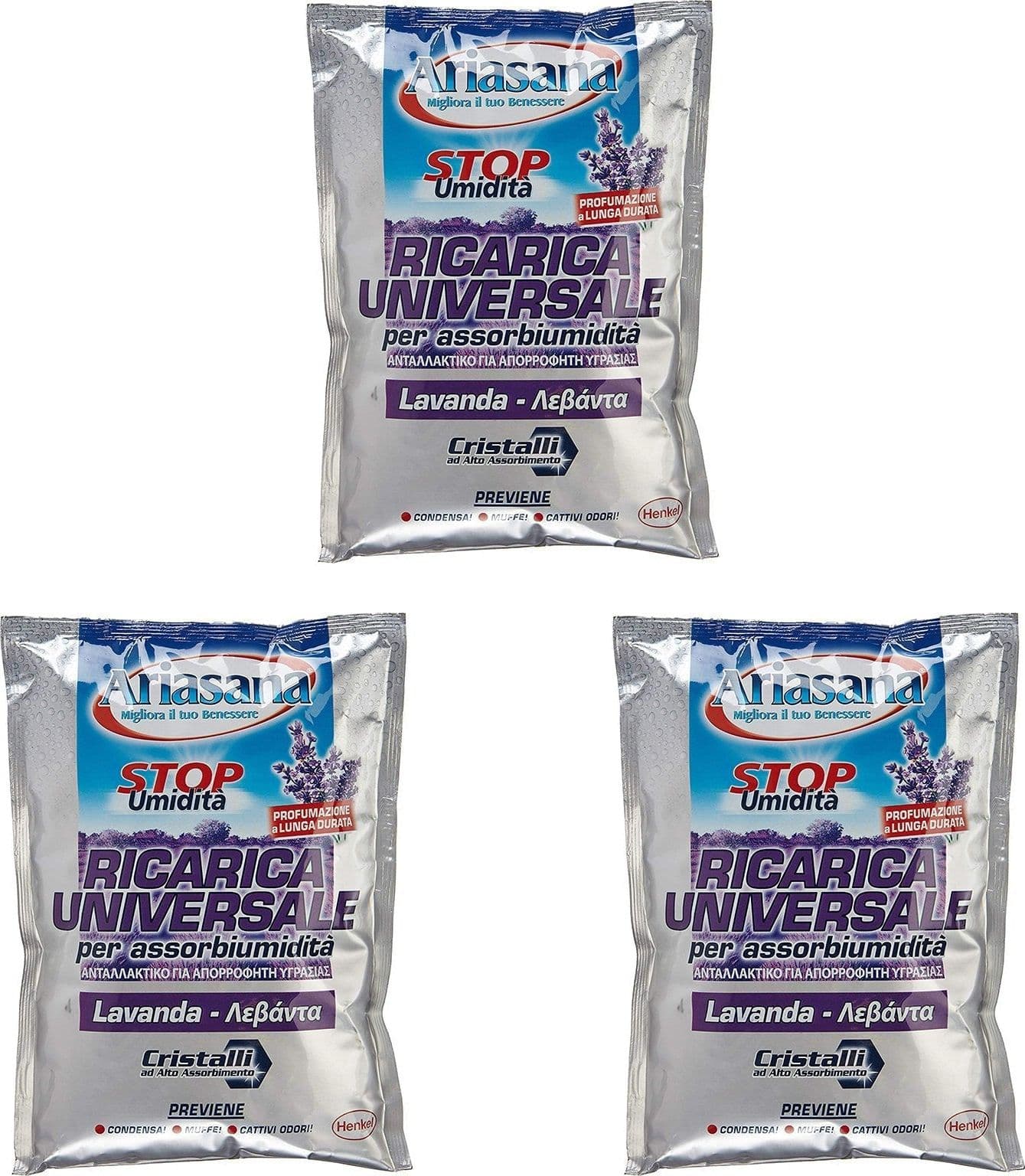 Ricarica "Ariasana" assorbi umidità' sali per deumidificatore profumazione lavanda - 4