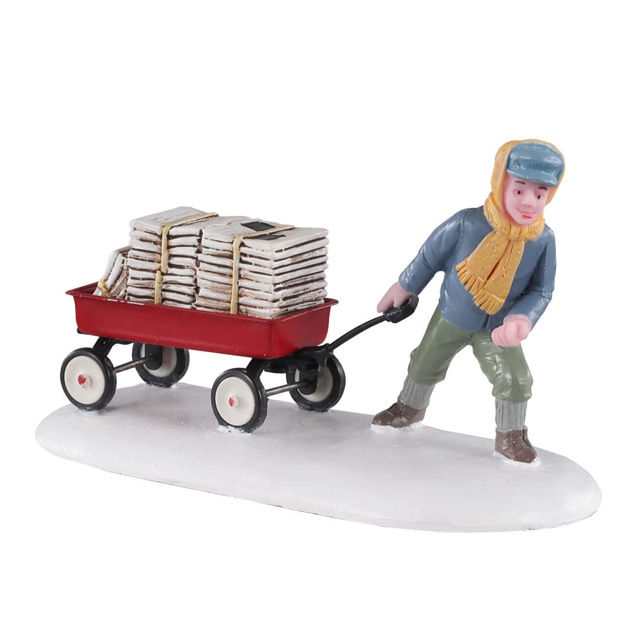 Statuetta natalizia del Giornalaio decorazione per presepe villaggio di Natale - 2