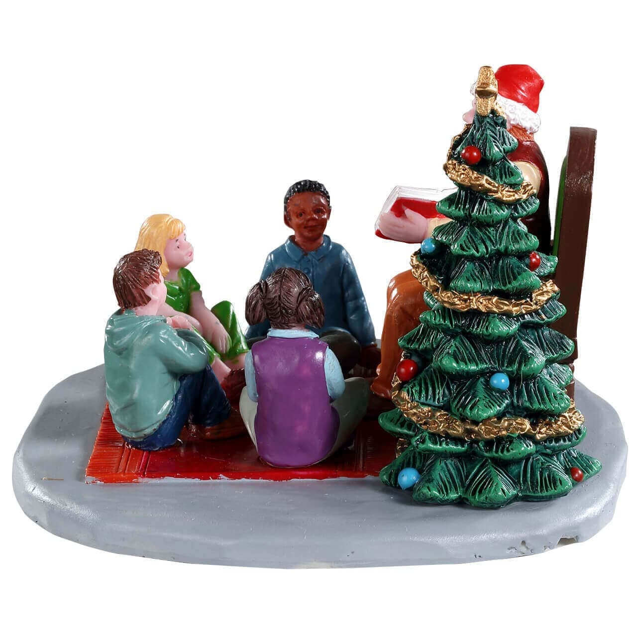 Decorazione "Libro di fiabe Babbo Natale" per Villaggio di Natale e presepe, in Resina da h 9,2 cm - 2